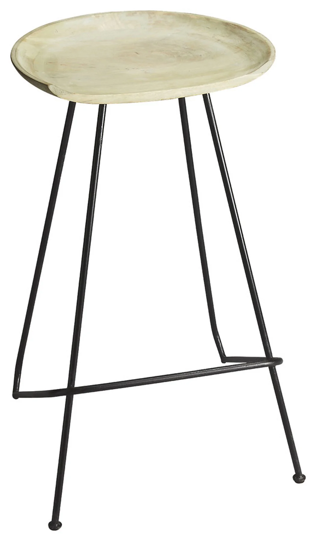 Abstract Iron Backless Bar Stool By Homeroots - Image 3