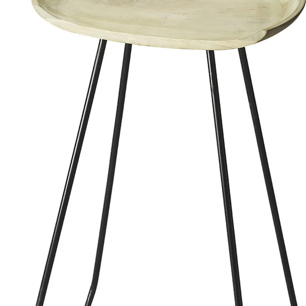 Abstract Iron Backless Bar Stool By Homeroots - Image 4