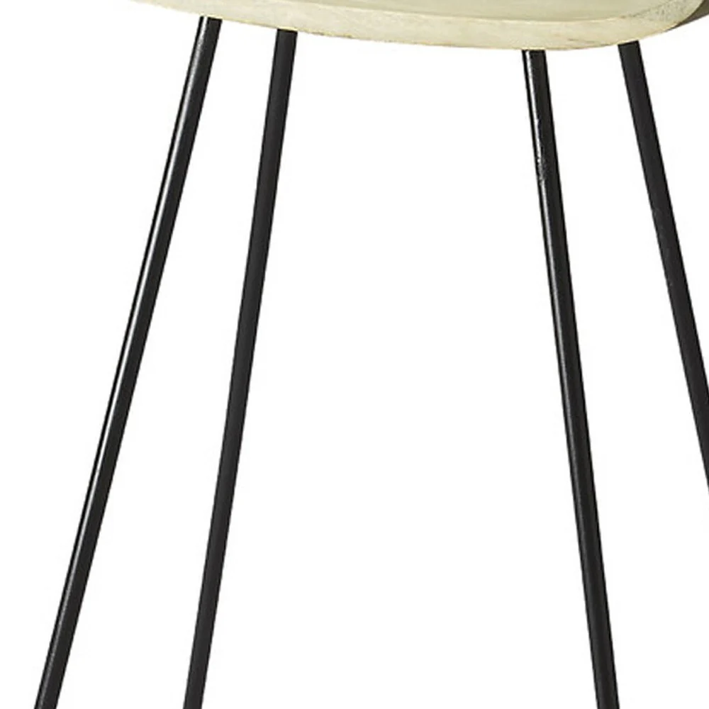 Abstract Iron Backless Bar Stool By Homeroots - Image 5