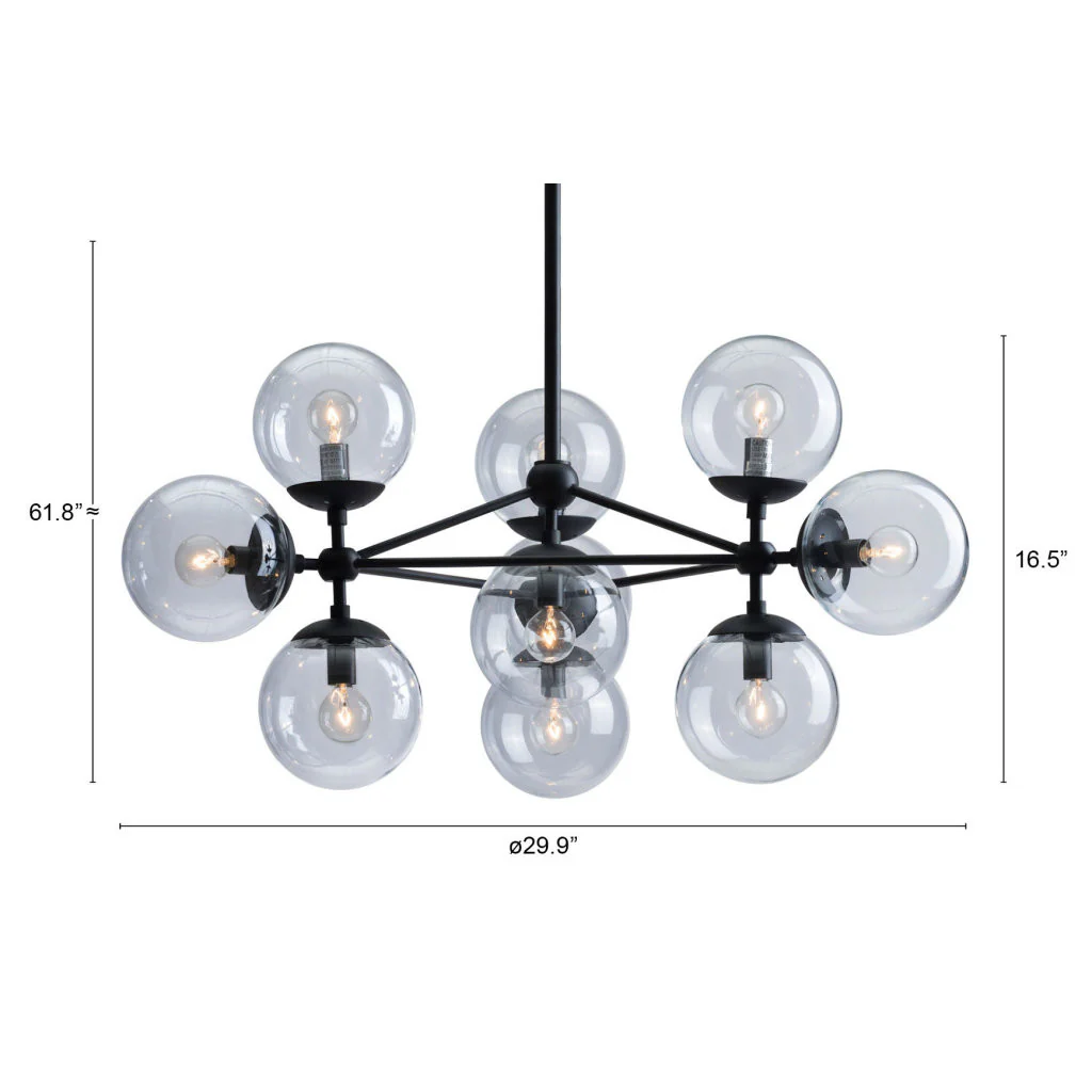 Abundant Ceiling Lamp Black By Homeroots - Image 7