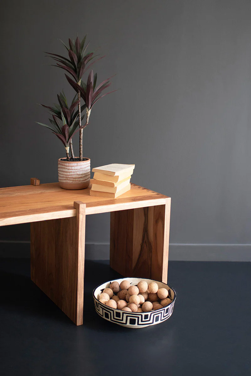 Acacia Wood Adjustable Coffee Table By Kalalou - Image 3