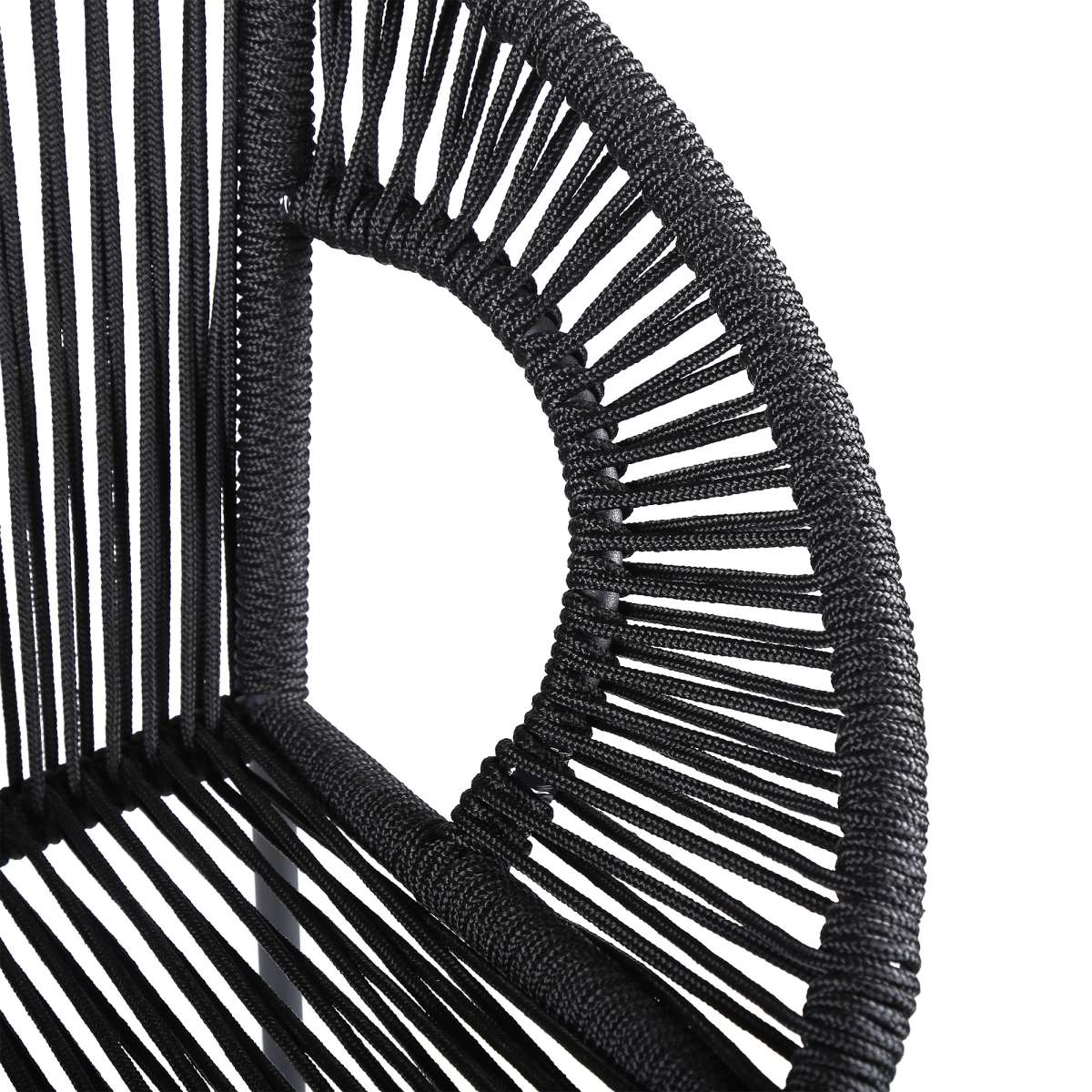 Acapulco 26" Indoor Outdoor Steel Bar Stool with Black Rope By Armen Living - Image 7