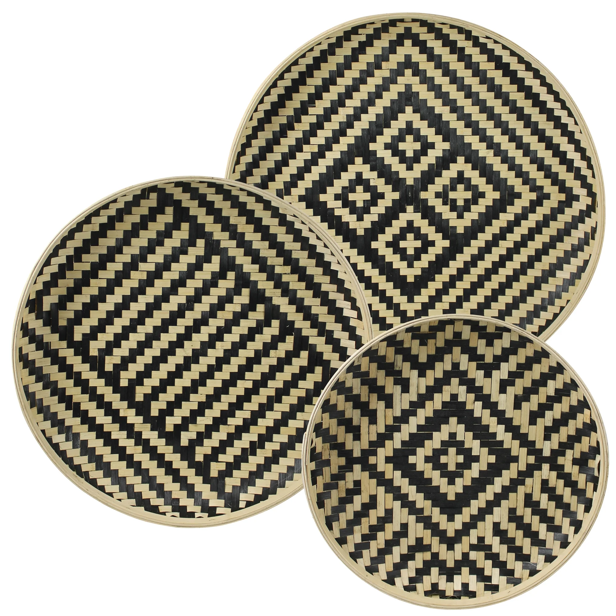 Acoma Trays, Rattan - Set of 3 By HomArt - Image 7