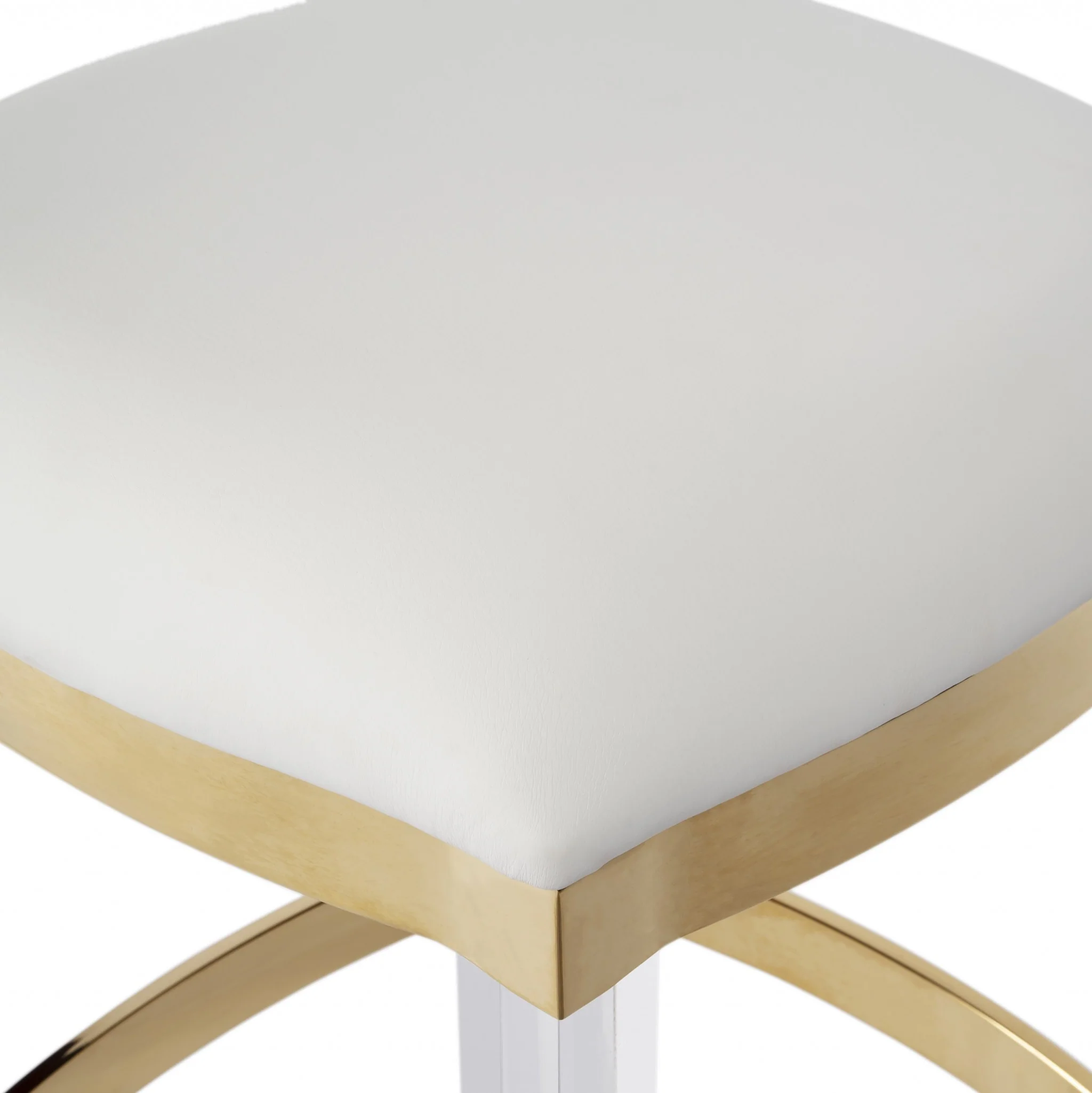 Acrylic And Polished Gold Counter Stool By Homeroots - Image 5