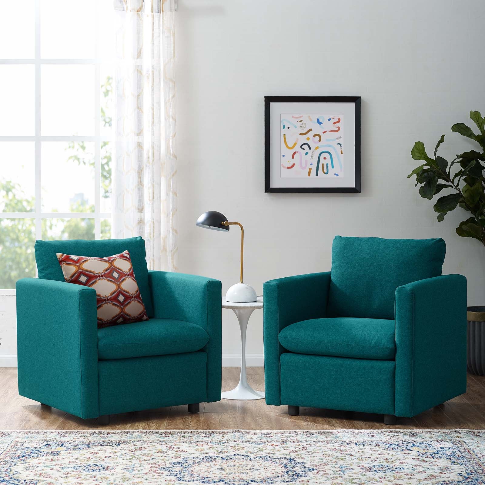 Activate Upholstered Fabric Armchair Set of 2 By Modway - EEI-4078 - Image 5