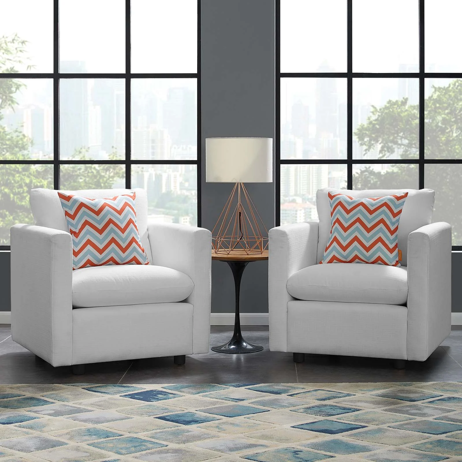 Activate Upholstered Fabric Armchair Set of 2 By Modway - EEI-4078 - Image 9