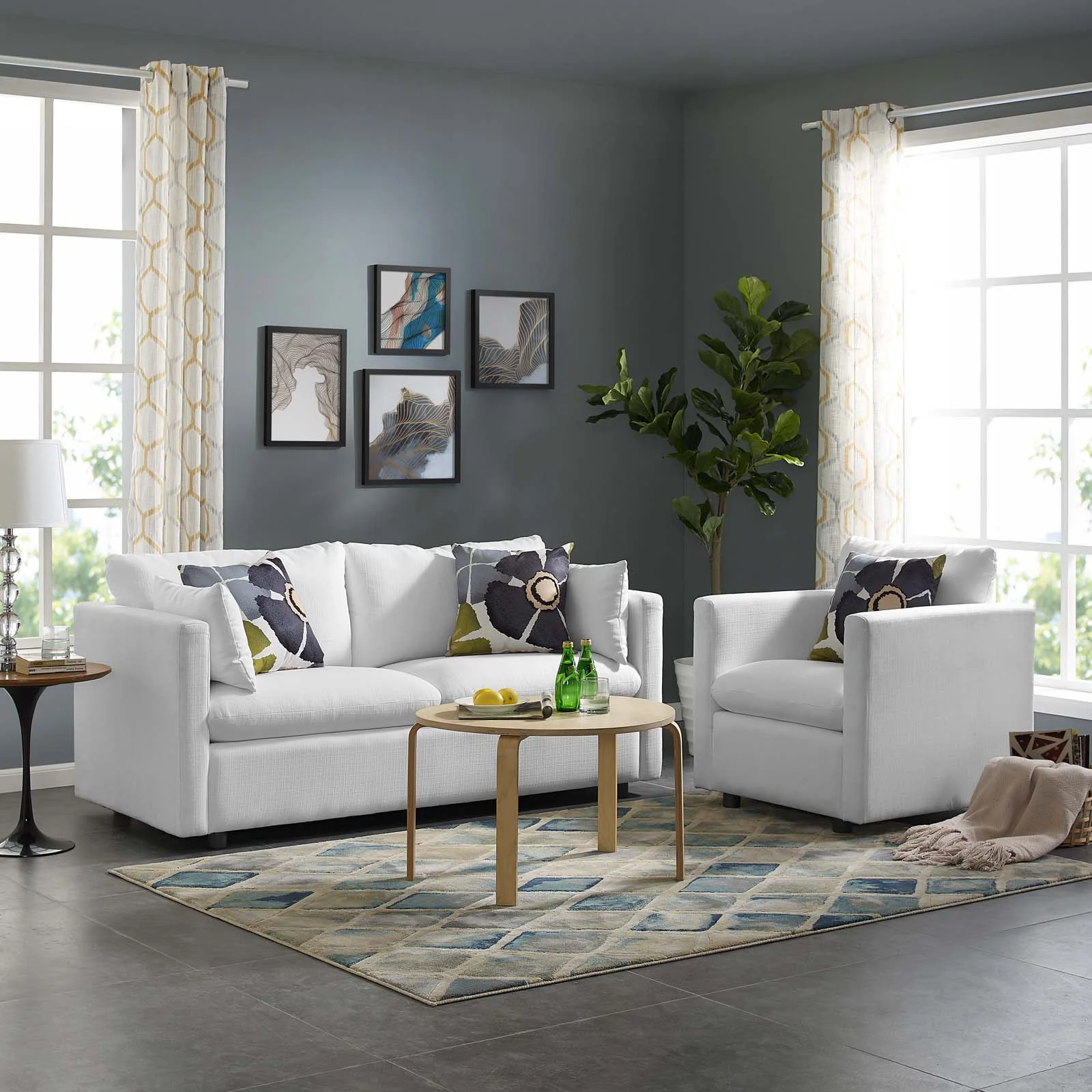 Activate Upholstered Fabric Sofa and Armchair Set By Modway - EEI-4045 - Image 19
