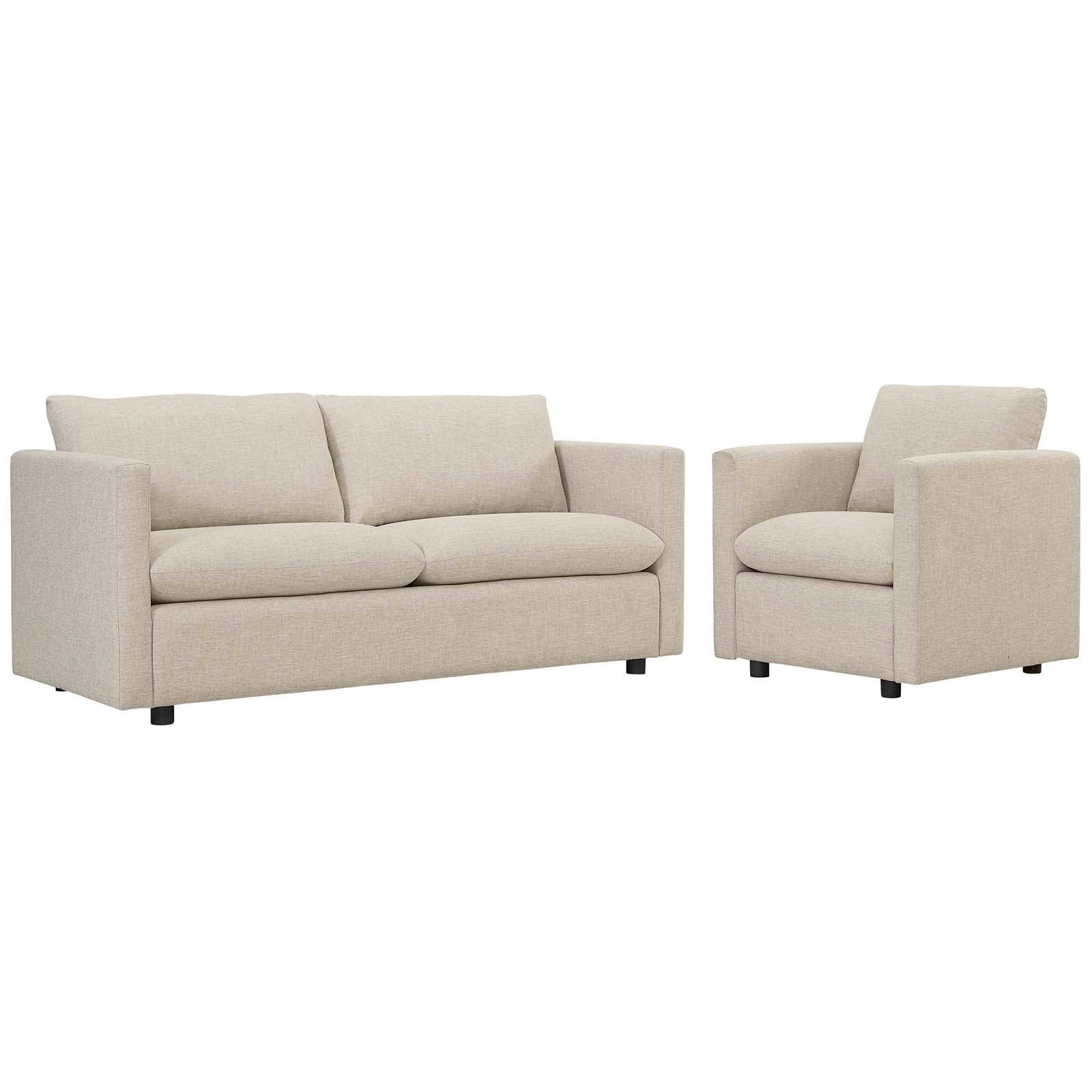 Activate Upholstered Fabric Sofa and Armchair Set By Modway - EEI-4045 - Image 2