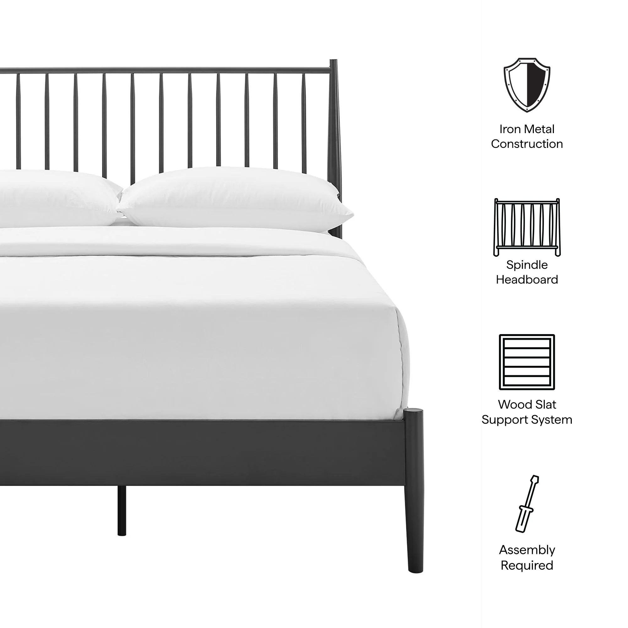 Adair Spindle Metal Full Platform Bed by Modway - Image 8