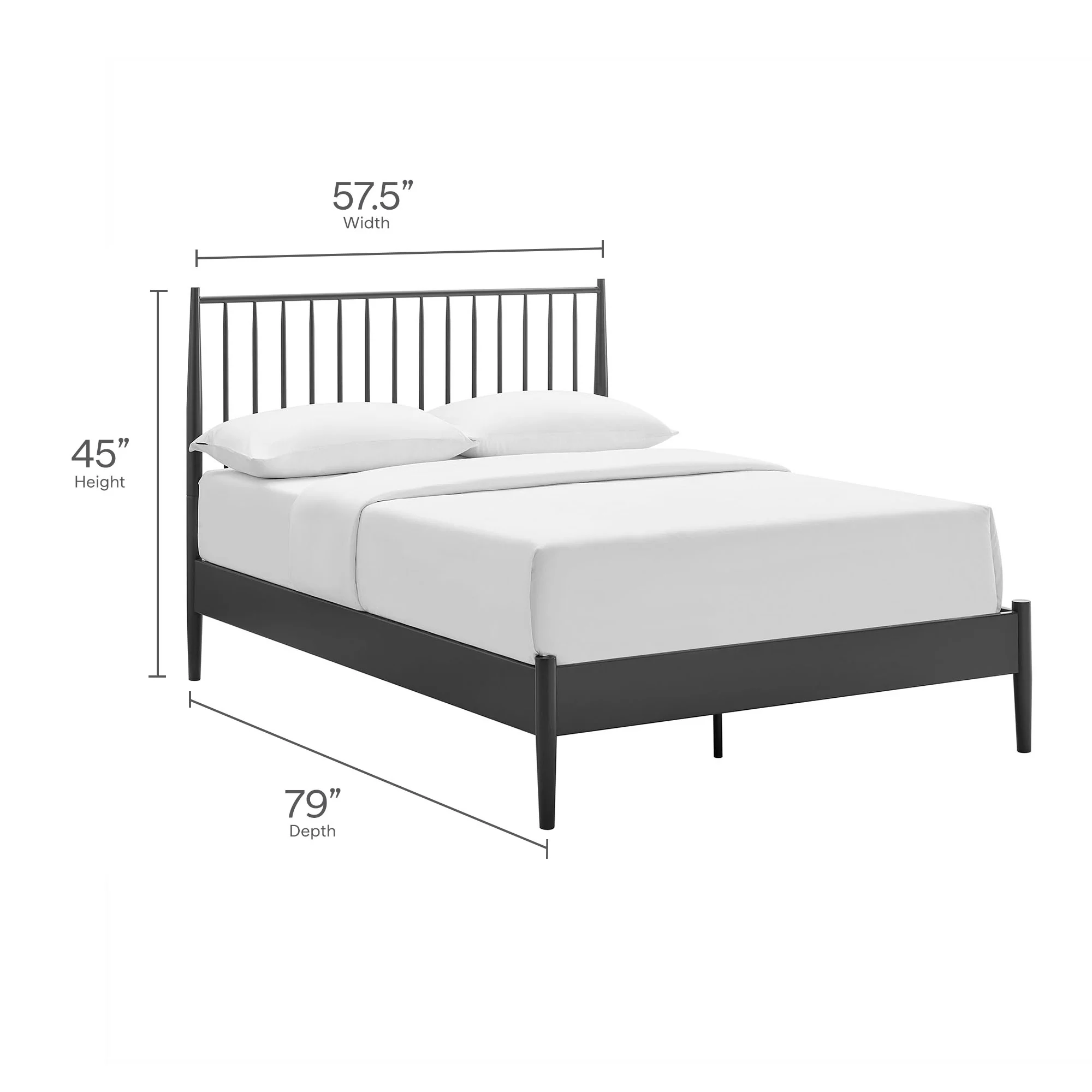 Adair Spindle Metal Full Platform Bed by Modway - Image 9