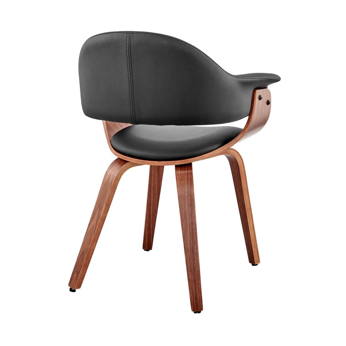 Adalyn Gray Faux Leather and Black Wood Dining Room Accent Chair By Armen Living - Image 10