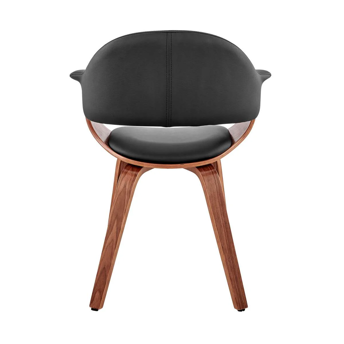 Adalyn Gray Faux Leather and Black Wood Dining Room Accent Chair By Armen Living - Image 11