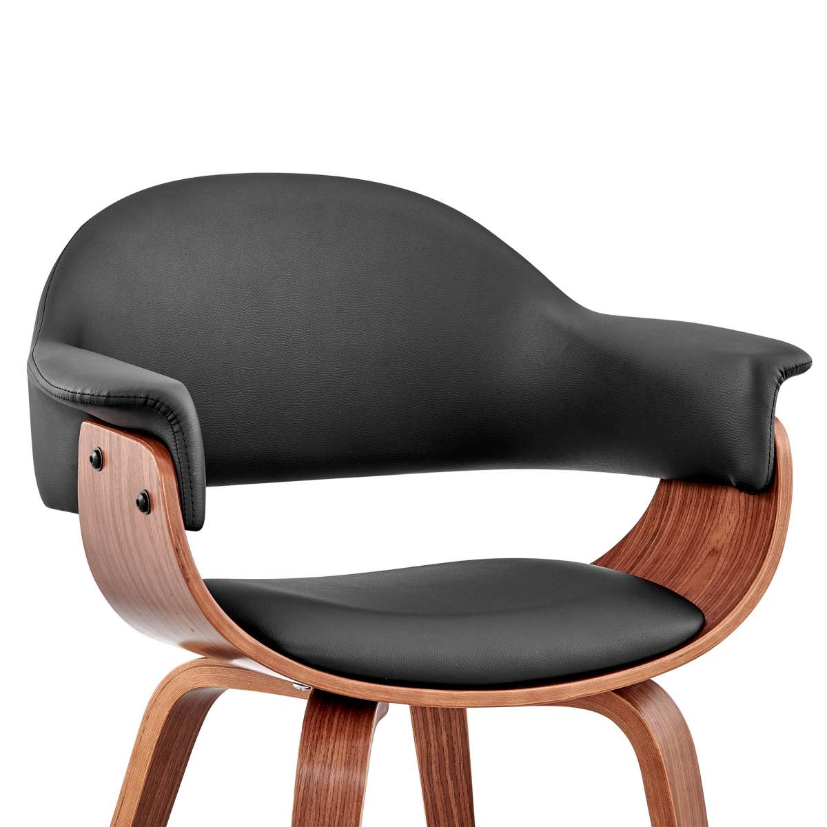 Adalyn Gray Faux Leather and Black Wood Dining Room Accent Chair By Armen Living - Image 12