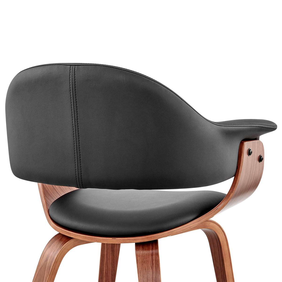 Adalyn Gray Faux Leather and Black Wood Dining Room Accent Chair By Armen Living - Image 13