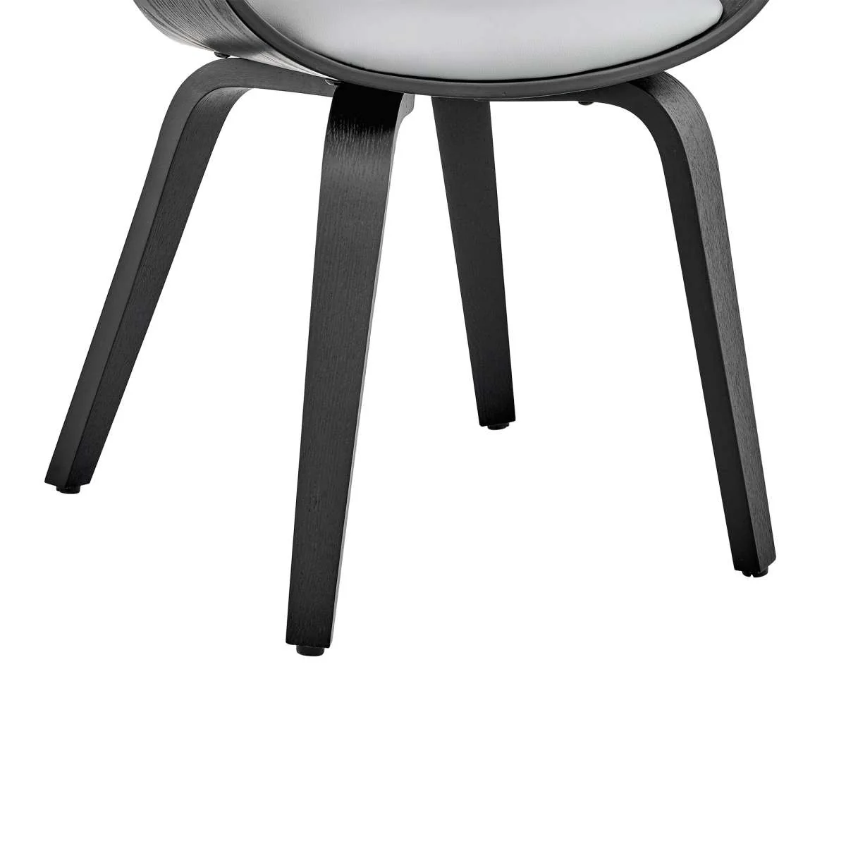 Adalyn Gray Faux Leather and Black Wood Dining Room Accent Chair By Armen Living - Image 7