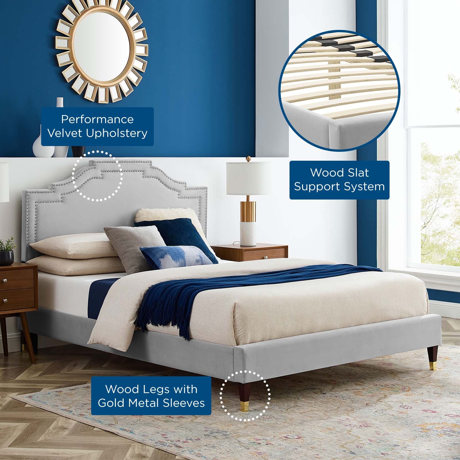 Adelaide Performance Velvet Full Platform Bed By Modway - MOD-6857 - Image 20