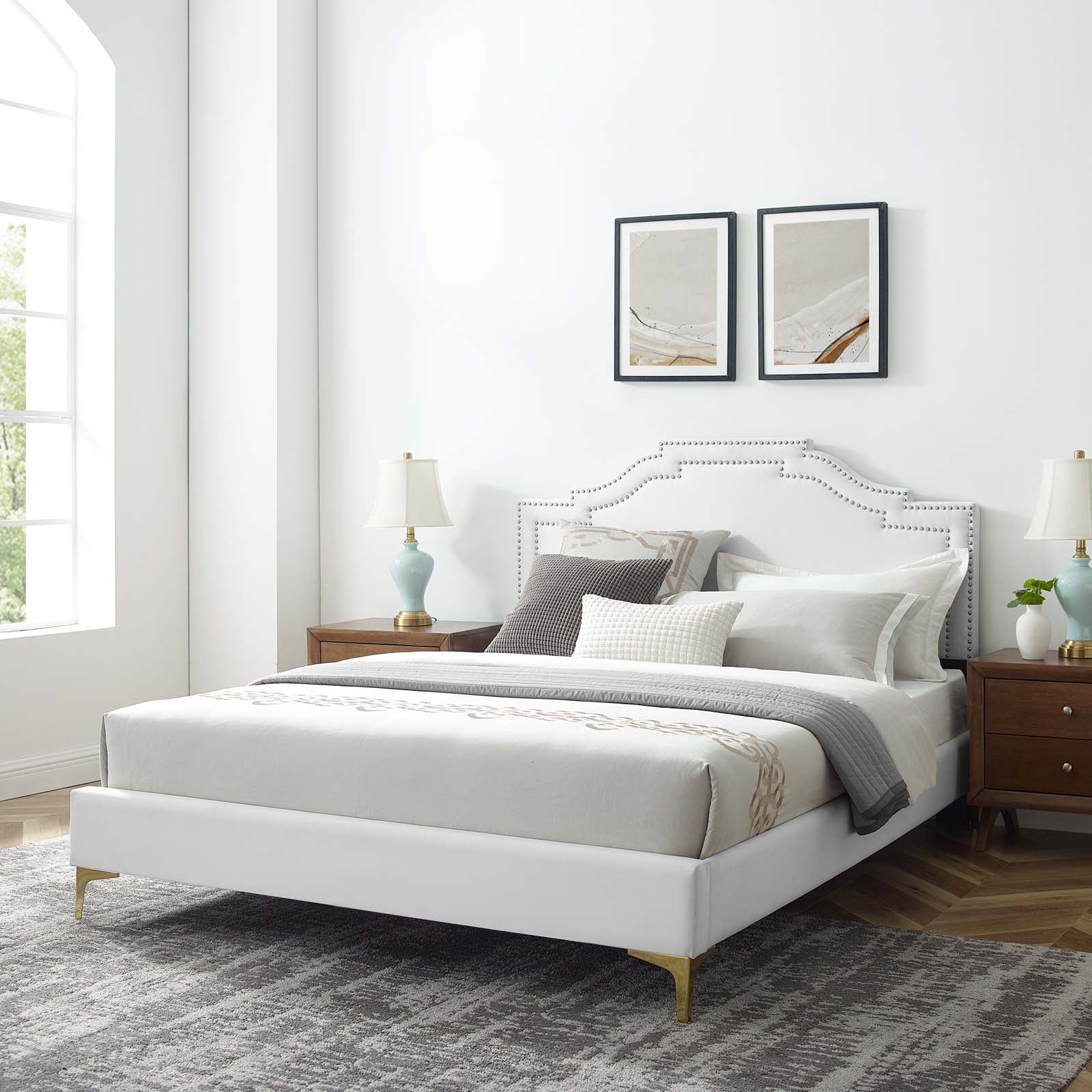 Adelaide Performance Velvet King Platform Bed By Modway - MOD-6862 - Image 105