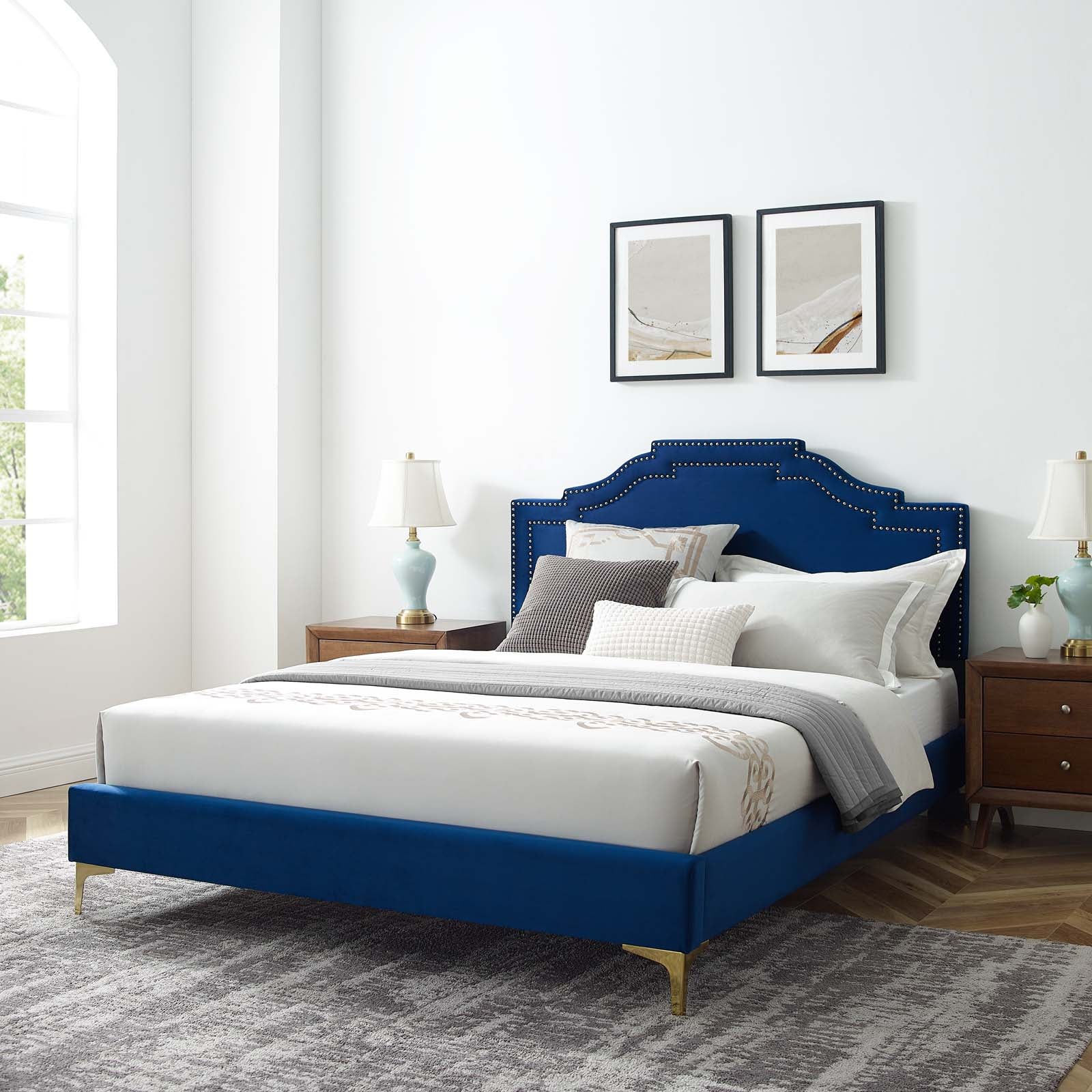 Adelaide Performance Velvet King Platform Bed By Modway - MOD-6862 - Image 63