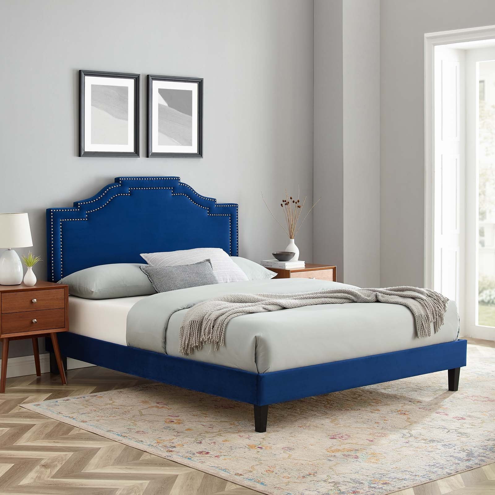Adelaide Performance Velvet King Platform Bed By Modway - MOD-6864 - Image 58