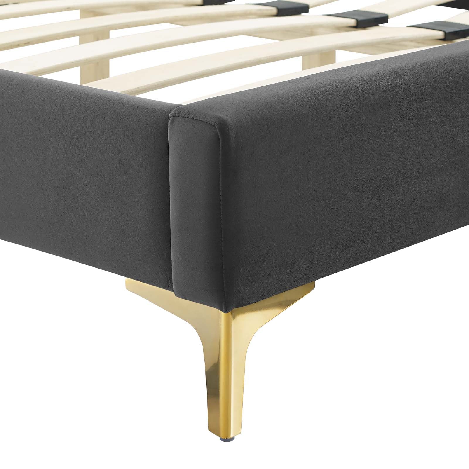 Adelaide Performance Velvet Queen Platform Bed By Modway - MOD-6580 - Image 11