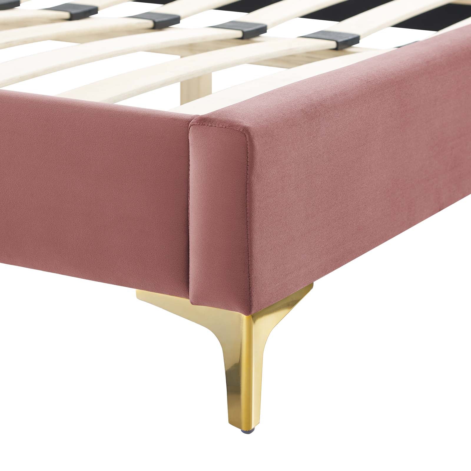 Adelaide Performance Velvet Queen Platform Bed By Modway - MOD-6580 - Image 25