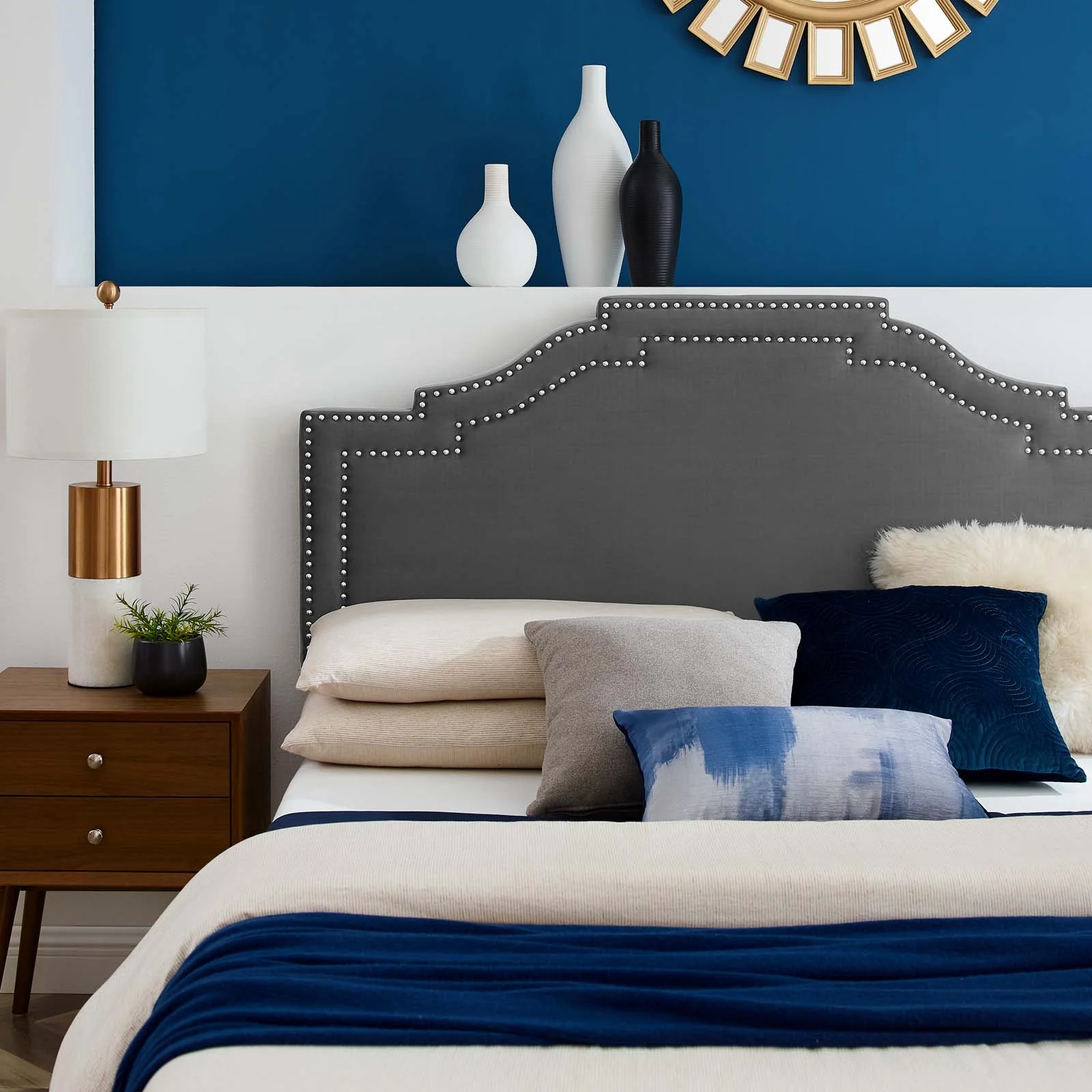 Adelaide Performance Velvet Queen Platform Bed By Modway - MOD-6581 - Image 12