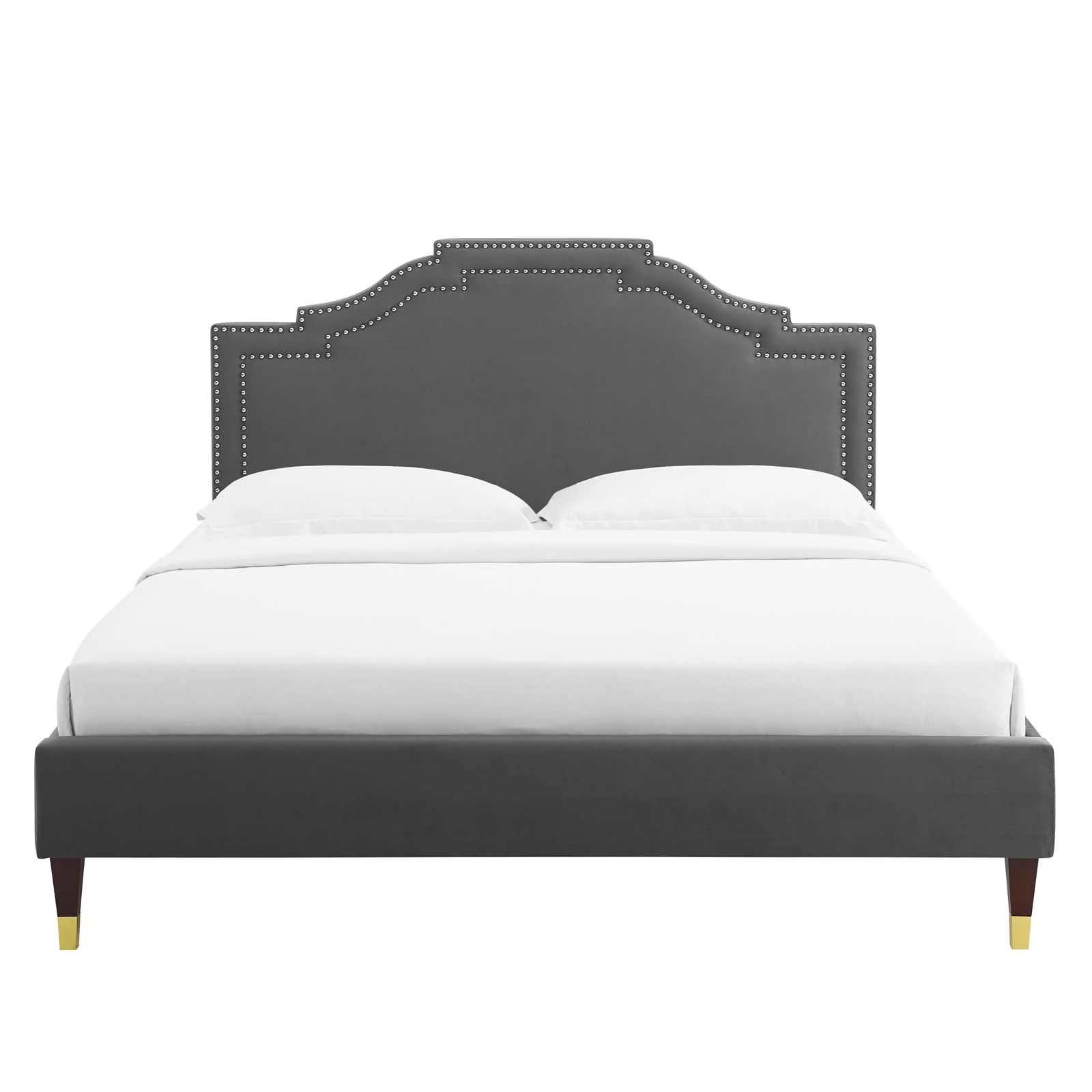 Adelaide Performance Velvet Queen Platform Bed By Modway - MOD-6581 - Image 6