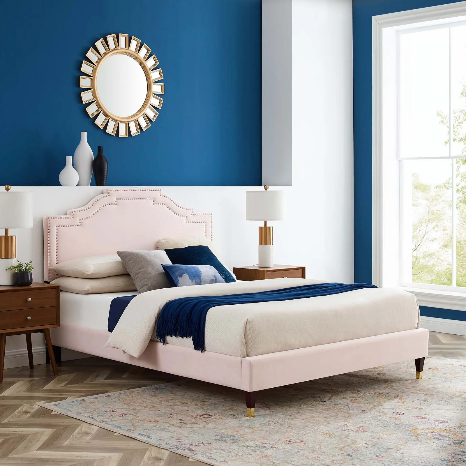 Adelaide Performance Velvet Queen Platform Bed By Modway - MOD-6581 - Image 76