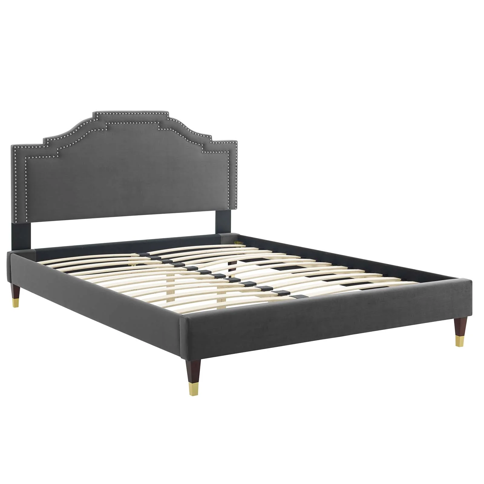 Adelaide Performance Velvet Queen Platform Bed By Modway - MOD-6581 - Image 8