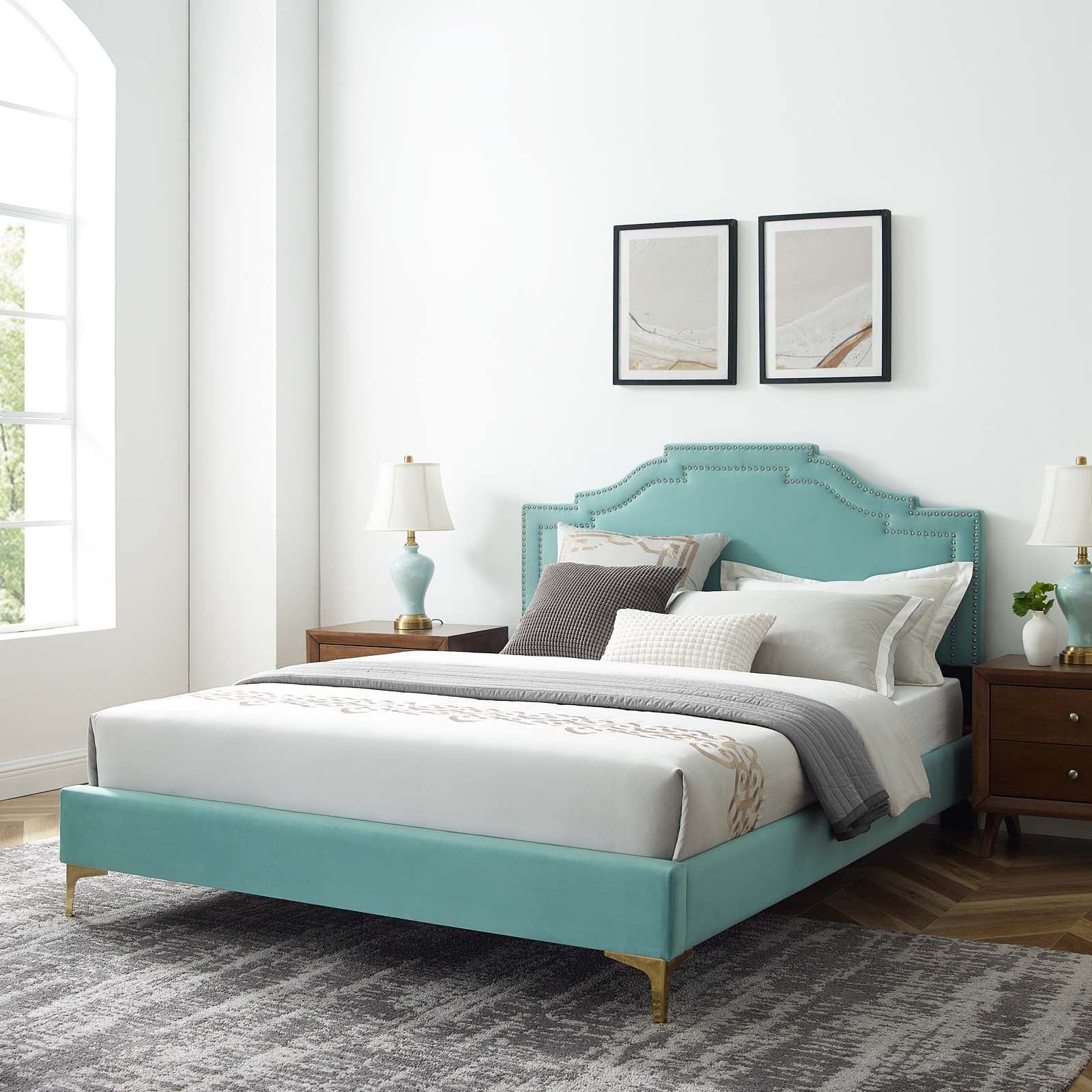 Adelaide Performance Velvet Twin Platform Bed By Modway - MOD-6850 - Image 49
