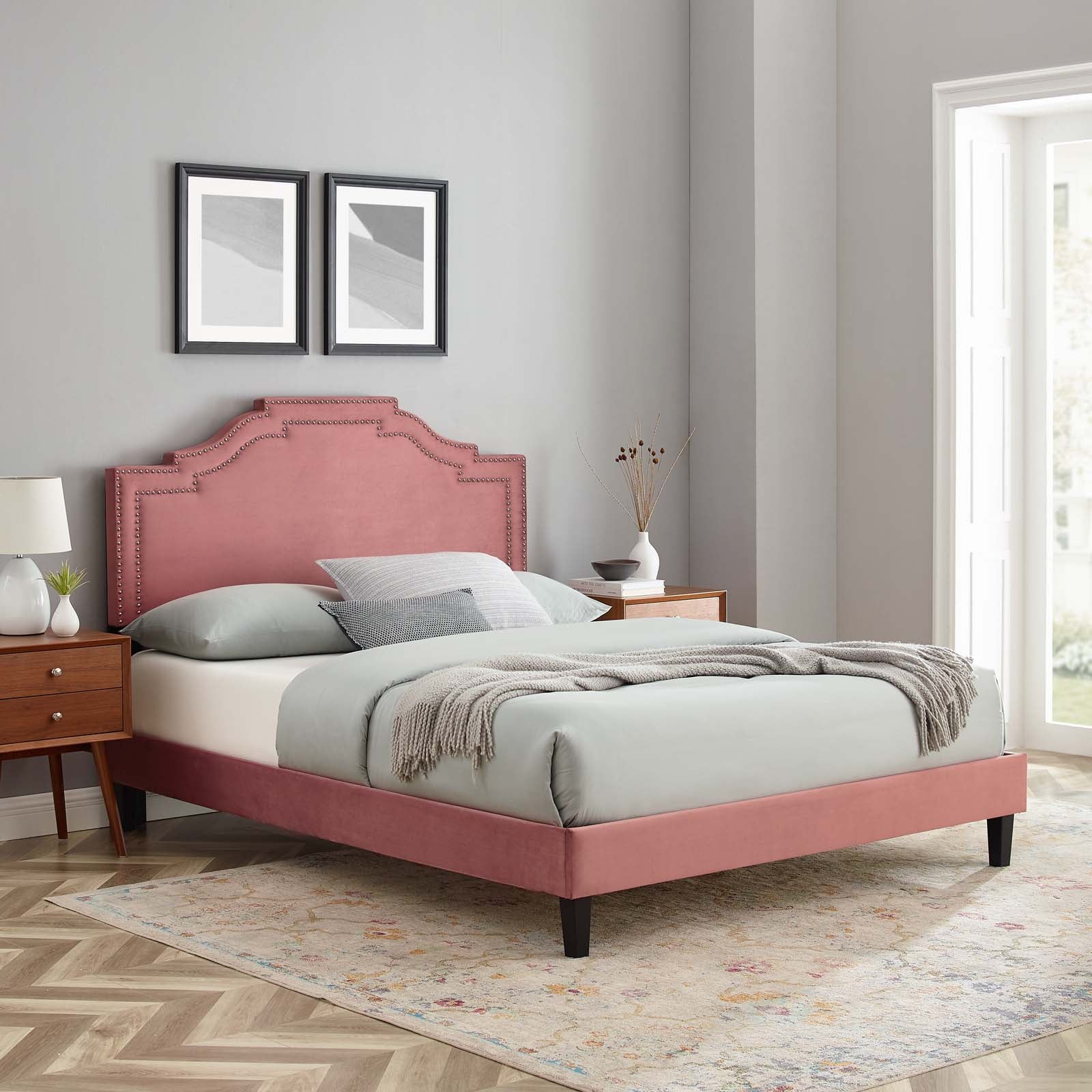 Adelaide Performance Velvet Twin Platform Bed By Modway - MOD-6852 - Image 19