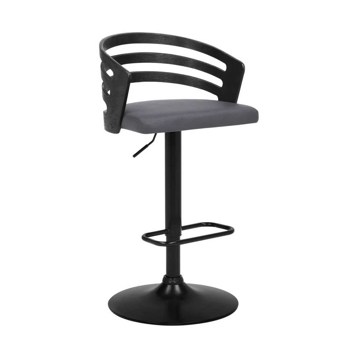 Adele Adjustable Height Swivel Bar Stool By Armen Living - Image 2