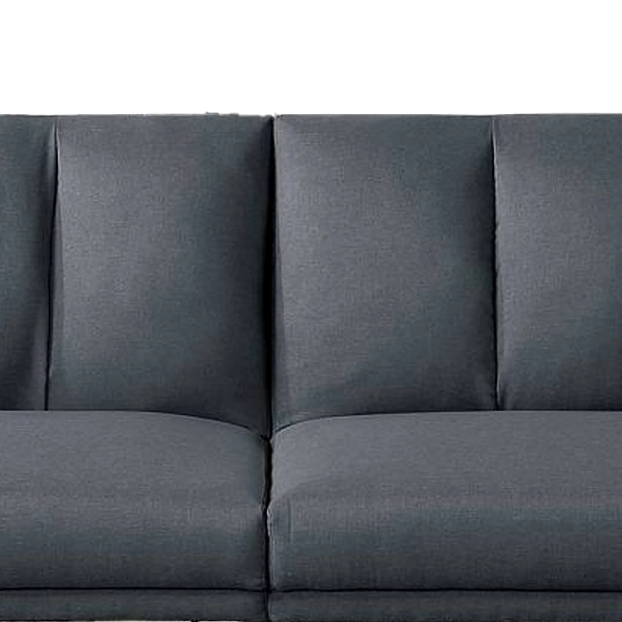 Adjustable Upholstered Sofa with Track Armrests and Angled Legs, Light Gray By Benzara - Image 4