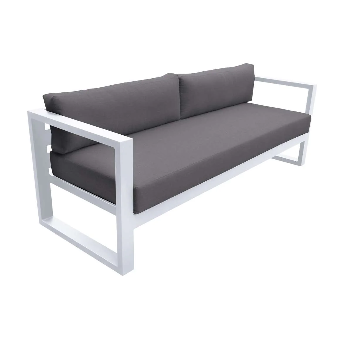 Aelani Outdoor 4 piece Set in Dark Grey Finish and Charcoal Cushions By Armen Living - Image 14