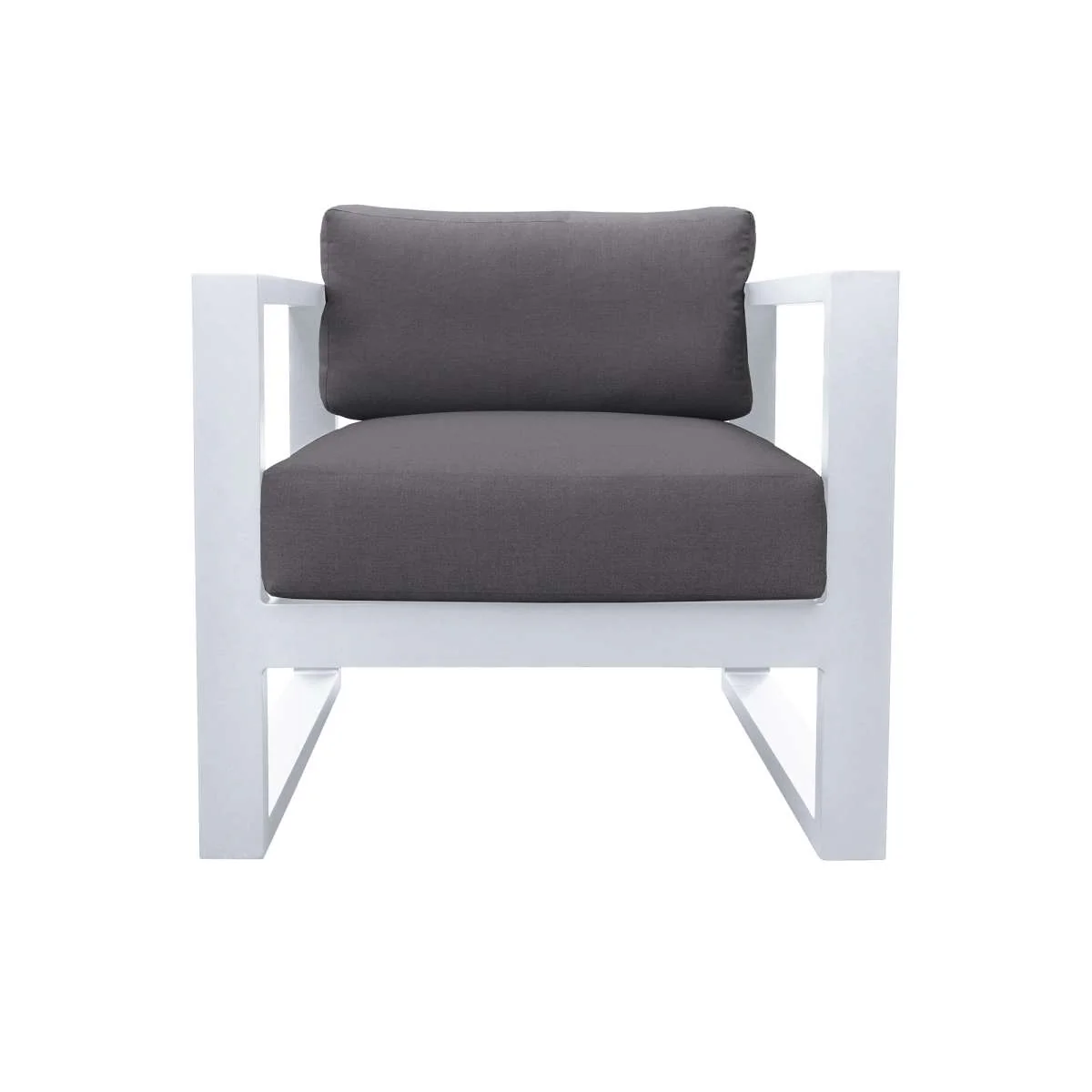 Aelani Outdoor 4 piece Set in Dark Grey Finish and Charcoal Cushions By Armen Living - Image 17