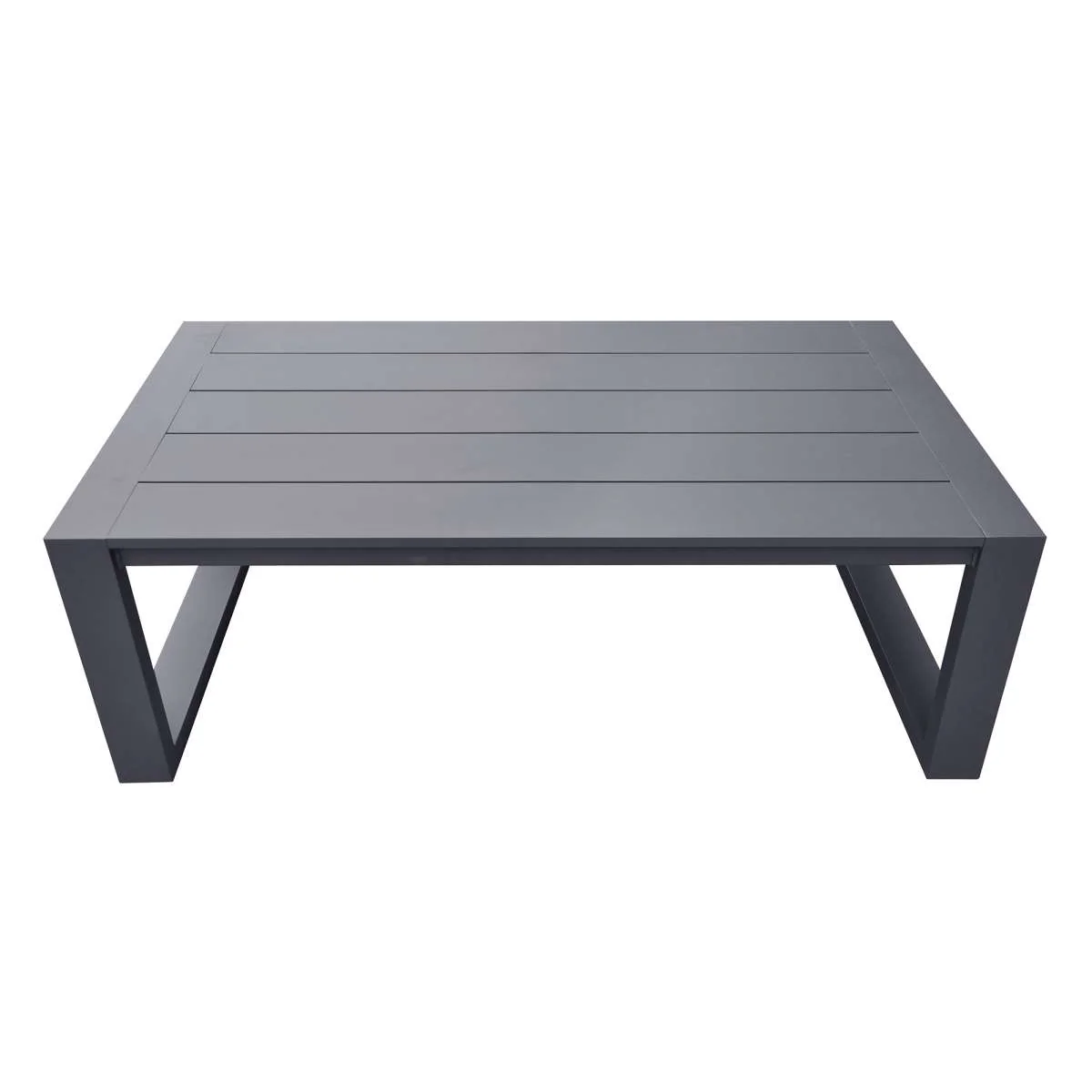 Aelani Outdoor 4 piece Set in Dark Grey Finish and Charcoal Cushions By Armen Living - Image 4
