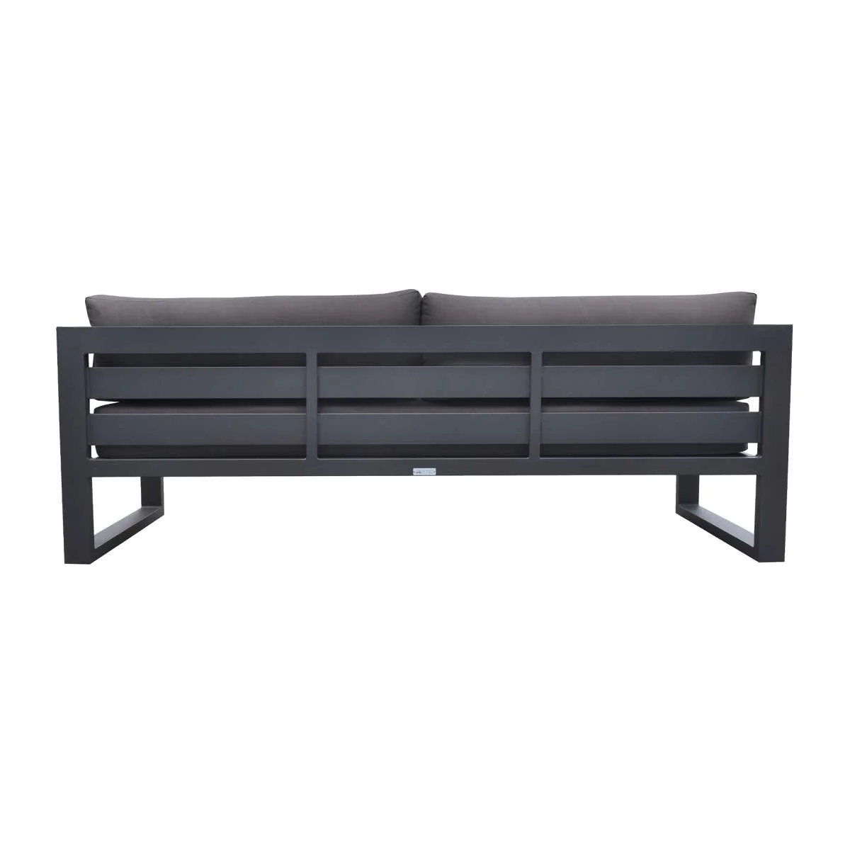 Aelani Outdoor 4 piece Set in Dark Grey Finish and Charcoal Cushions By Armen Living - Image 7
