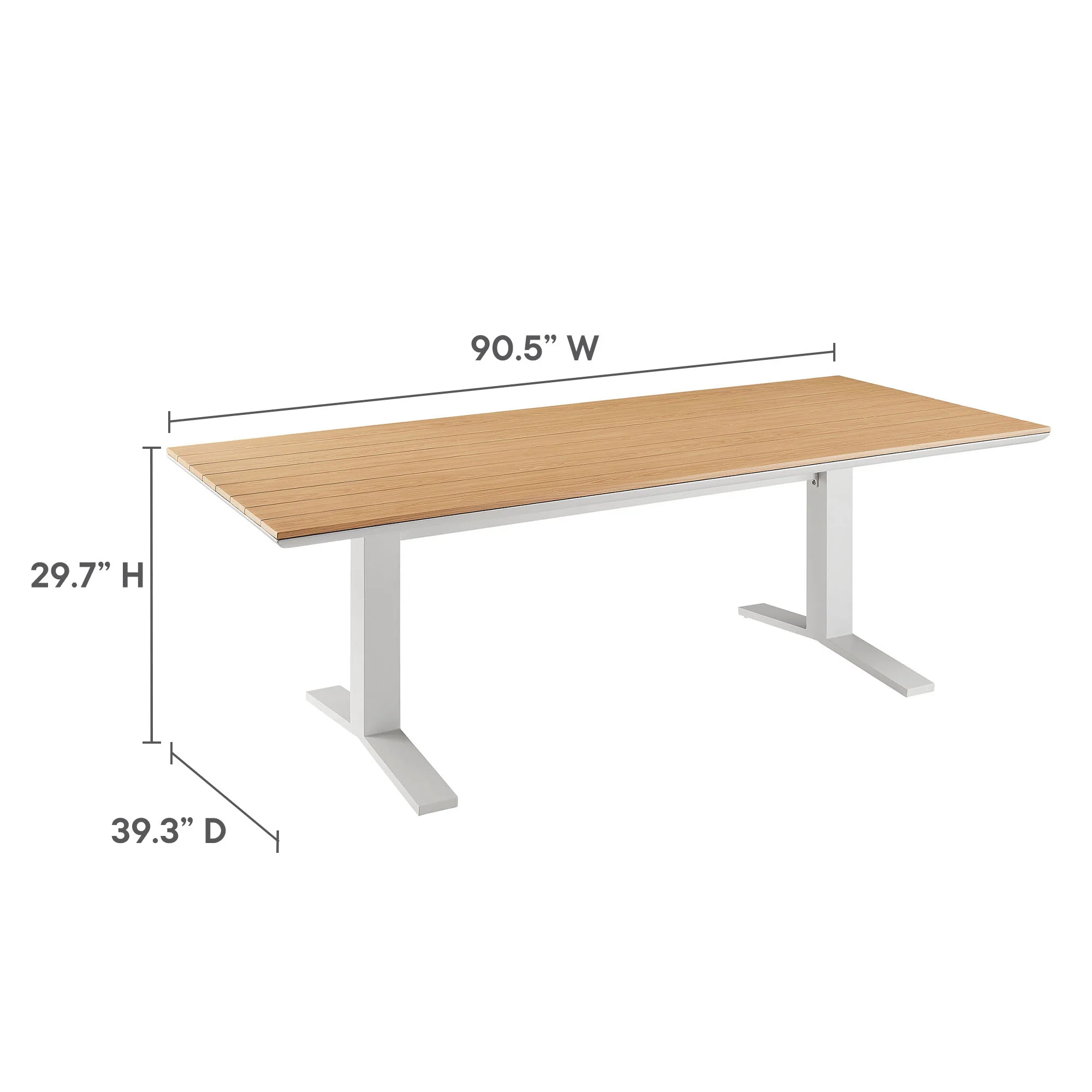Aeris 7-Piece Outdoor Patio Aluminum Dining Set by Modway - Image 9