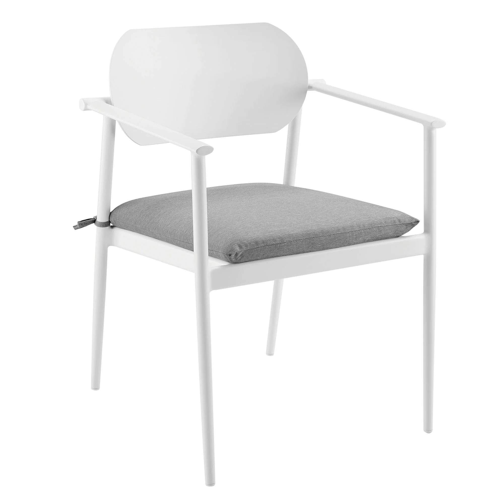 Aeris Stackable Outdoor Patio Aluminum Dining Armchair Set of 2 by Modway - Image 4