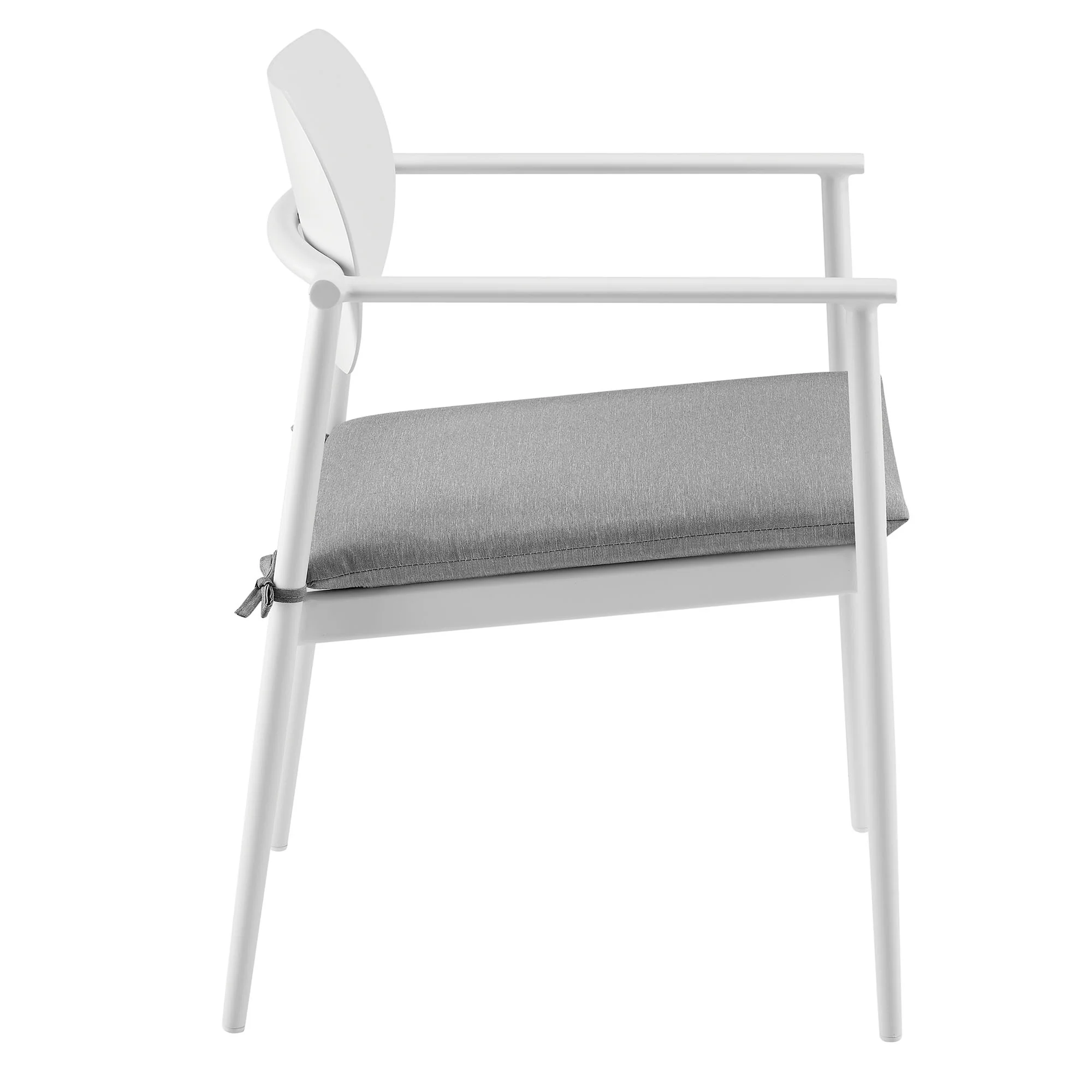 Aeris Stackable Outdoor Patio Aluminum Dining Armchair Set of 2 by Modway - Image 5