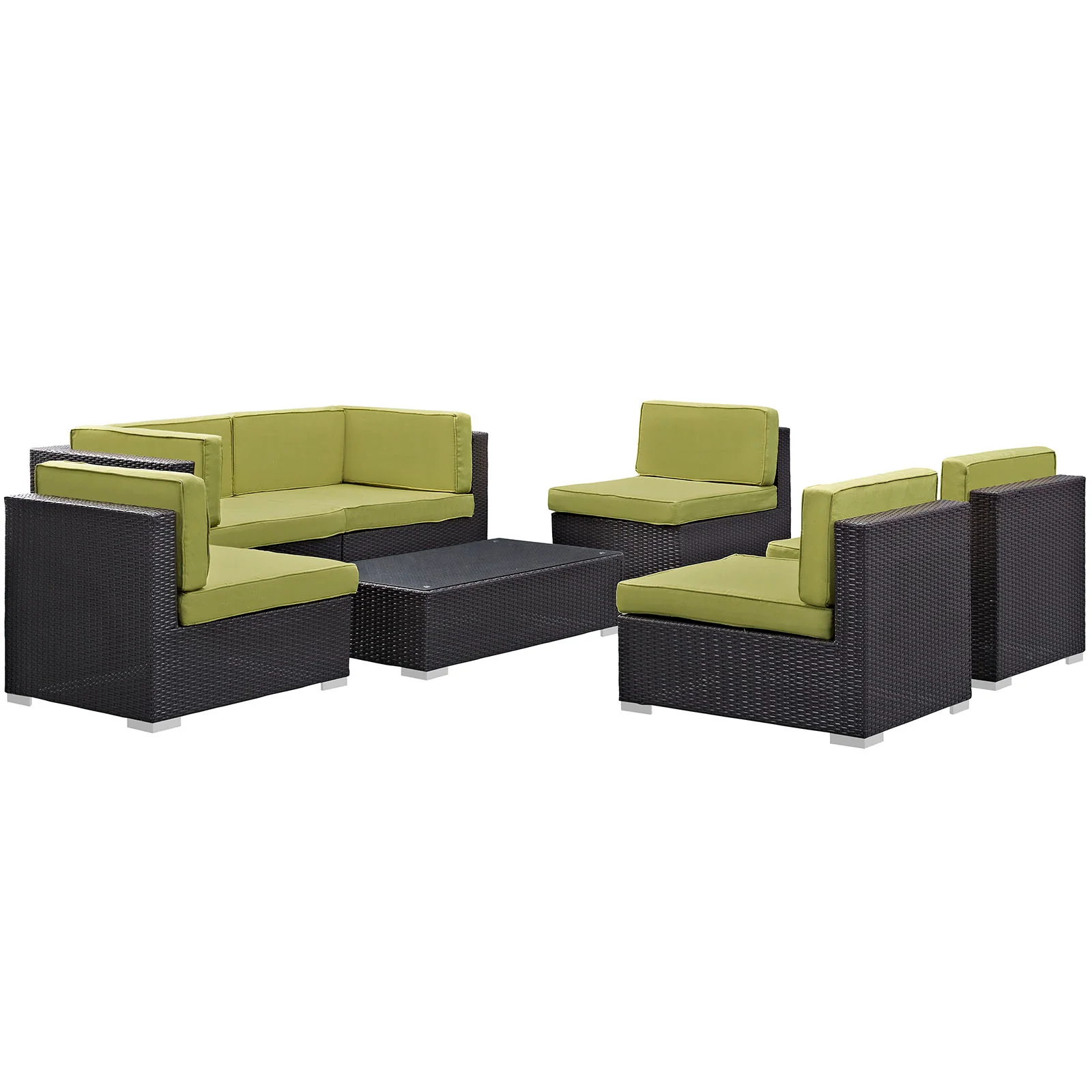 Aero 7 Piece Outdoor Patio Sectional Set By Modway - EEI-695 - Image 11