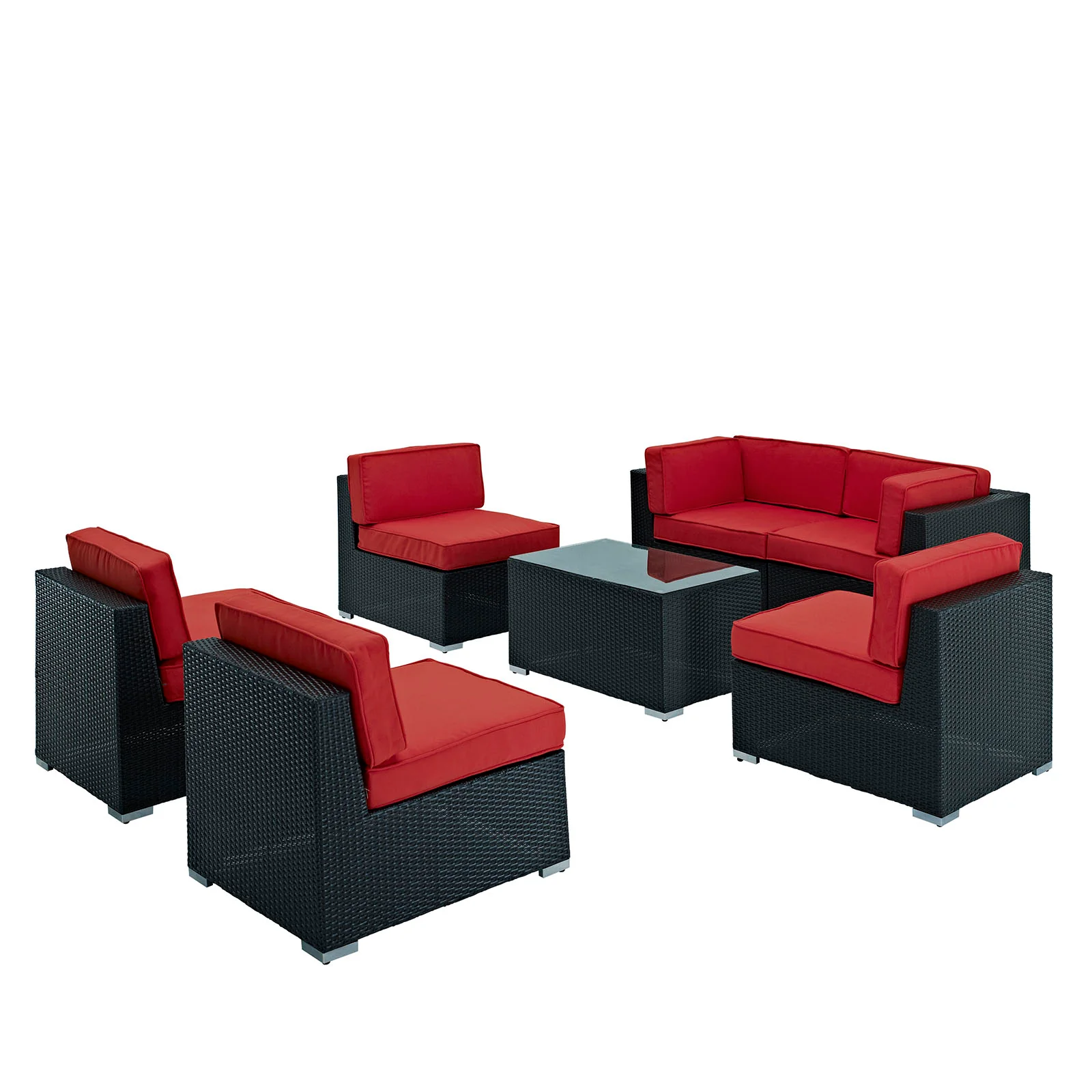 Aero 7 Piece Outdoor Patio Sectional Set By Modway - EEI-695 - Image 15