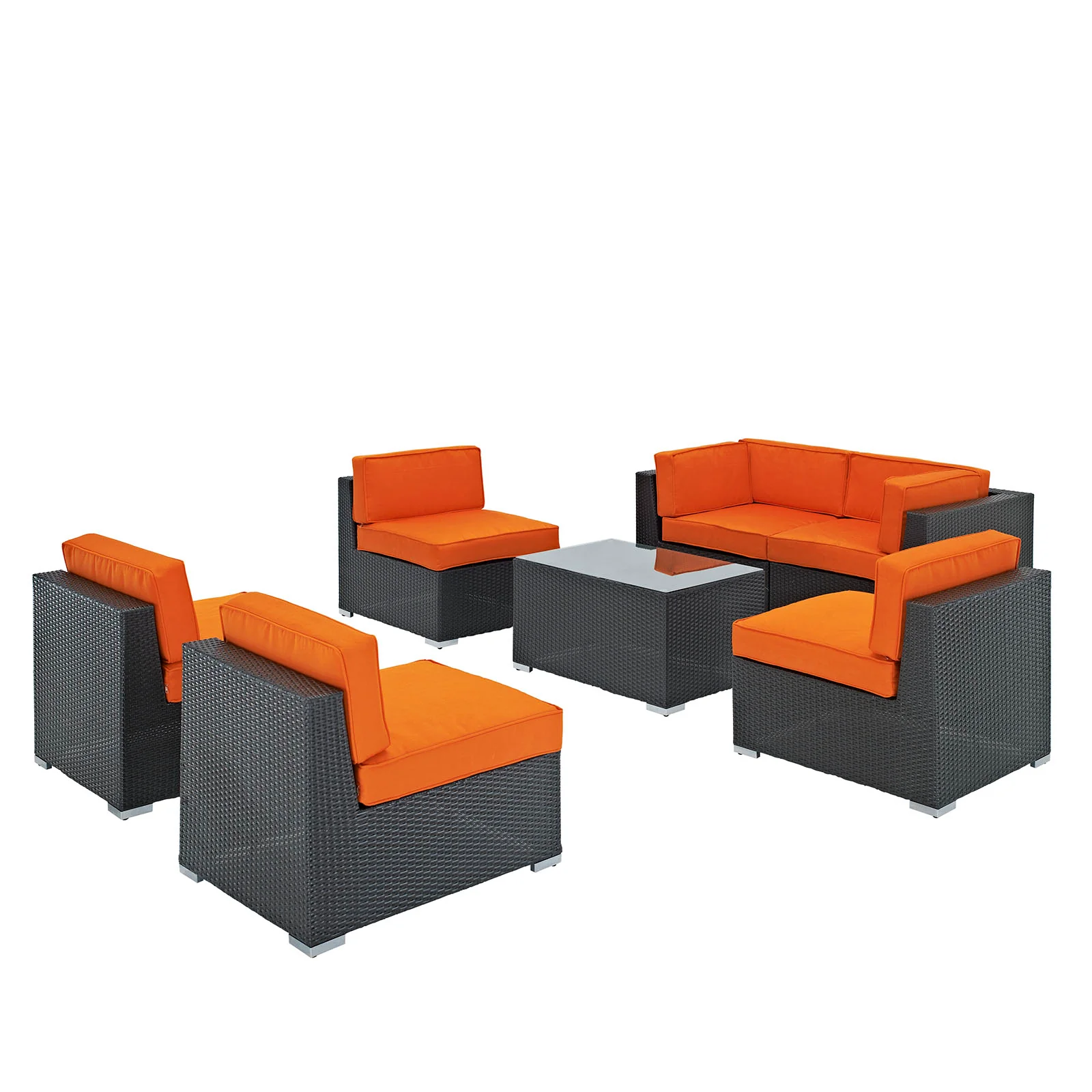 Aero 7 Piece Outdoor Patio Sectional Set By Modway - EEI-695 - Image 5