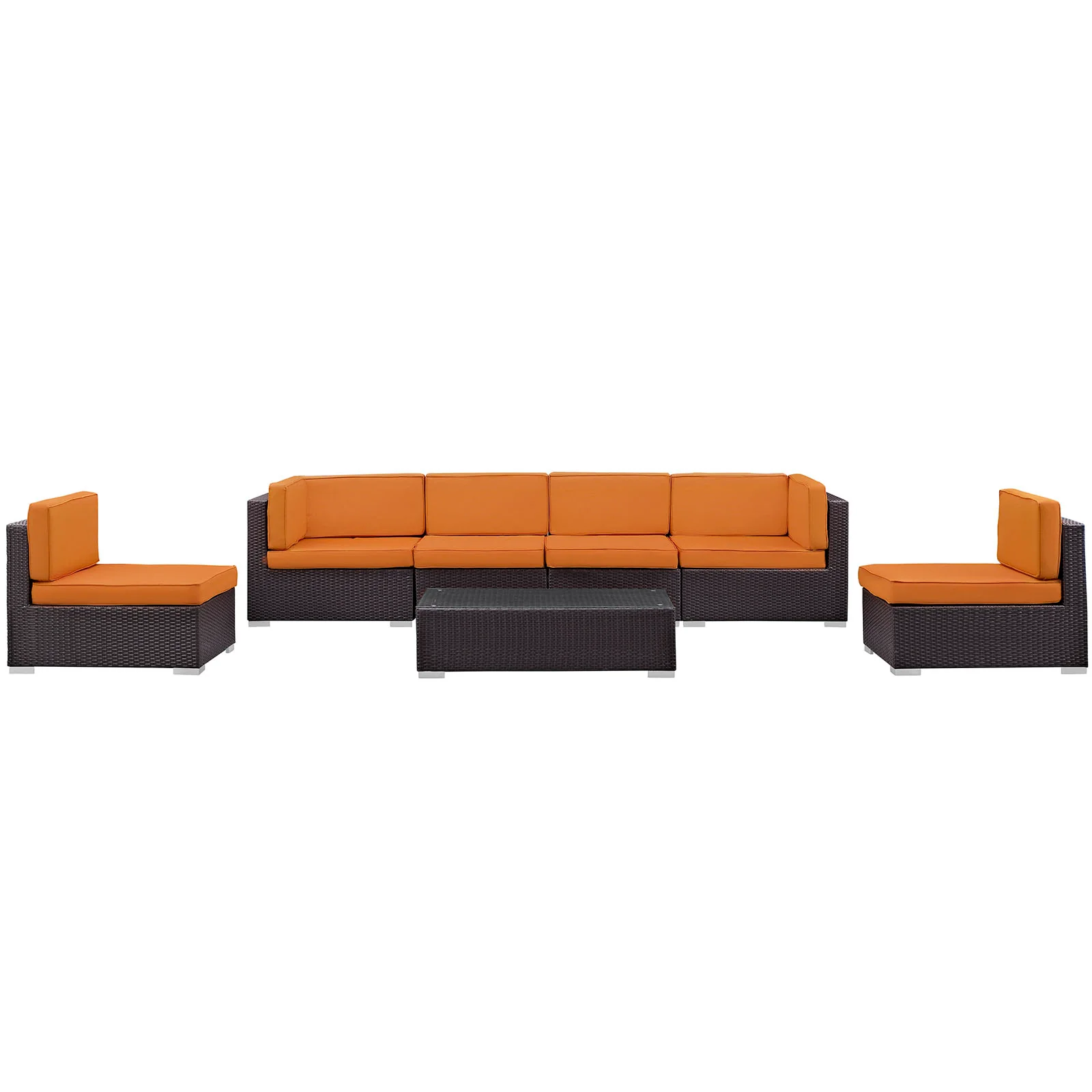 Aero 7 Piece Outdoor Patio Sectional Set By Modway - EEI-695 - Image 8