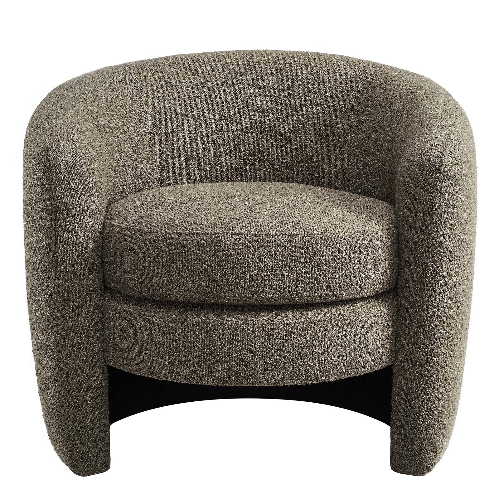Affinity Upholstered Boucle Fabric Curved Back Armchair By Modway - EEI-6666 - Image 11