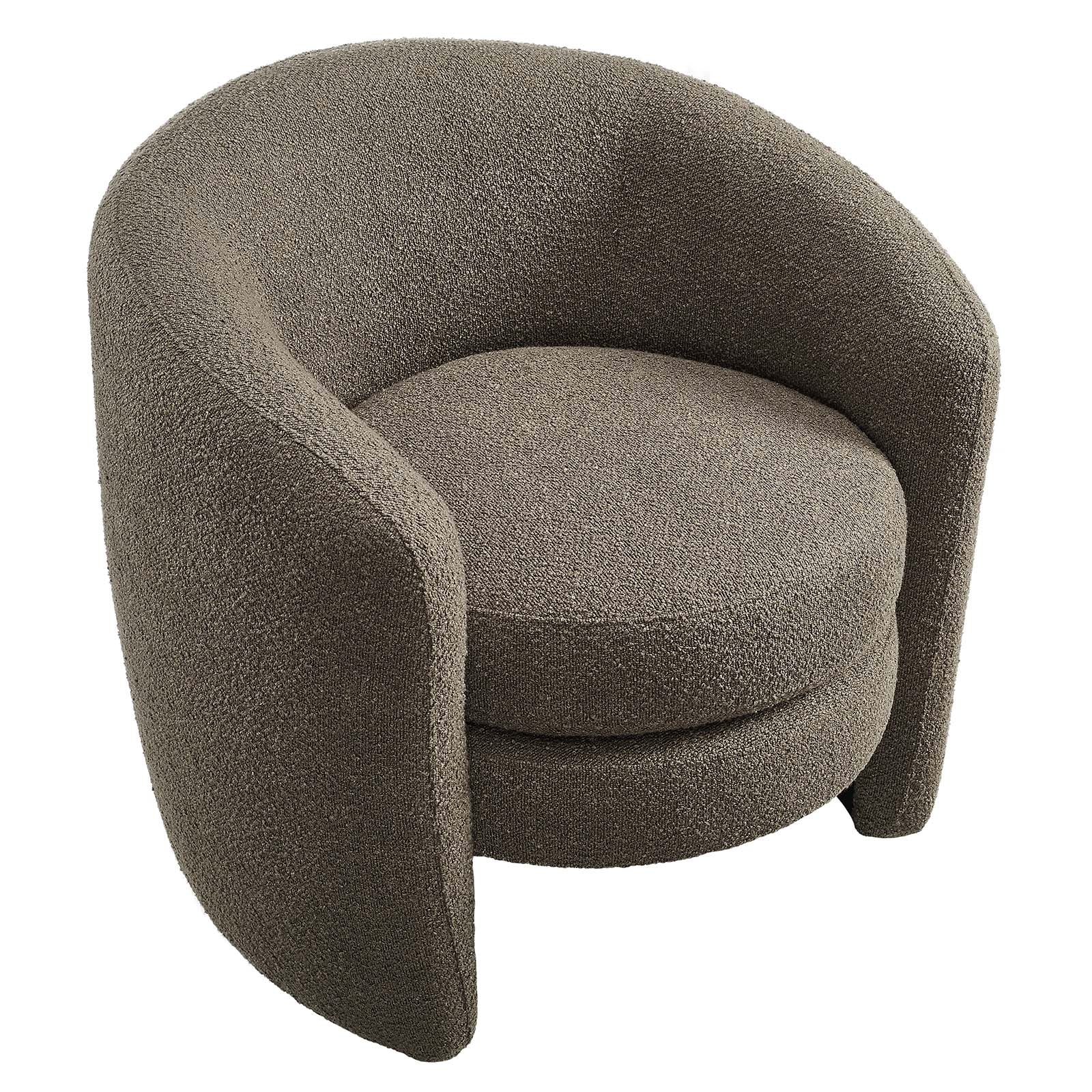 Affinity Upholstered Boucle Fabric Curved Back Armchair By Modway - EEI-6666 - Image 12