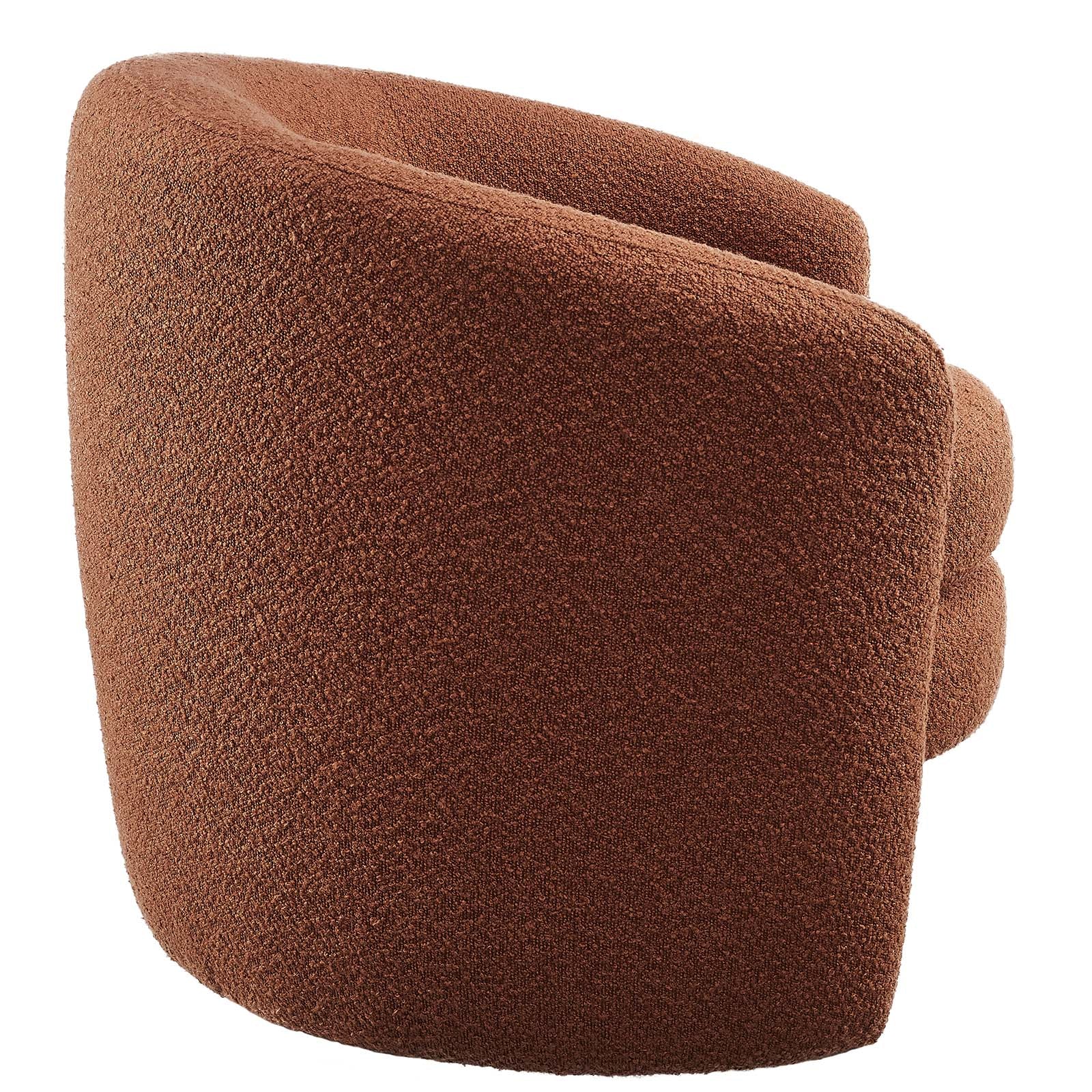 Affinity Upholstered Boucle Fabric Curved Back Armchair By Modway - EEI-6666 - Image 18