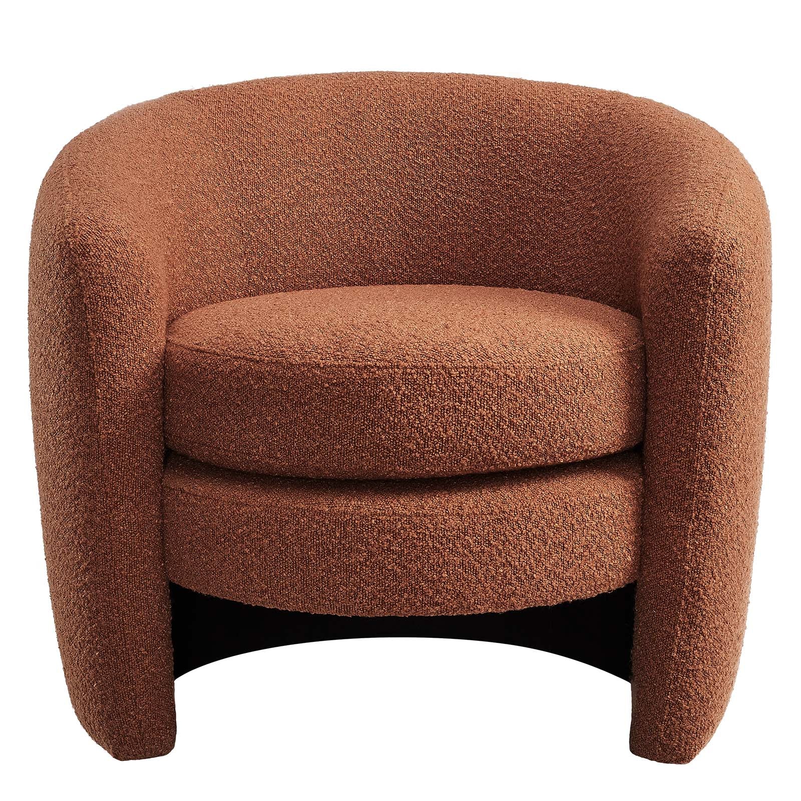 Affinity Upholstered Boucle Fabric Curved Back Armchair By Modway - EEI-6666 - Image 19