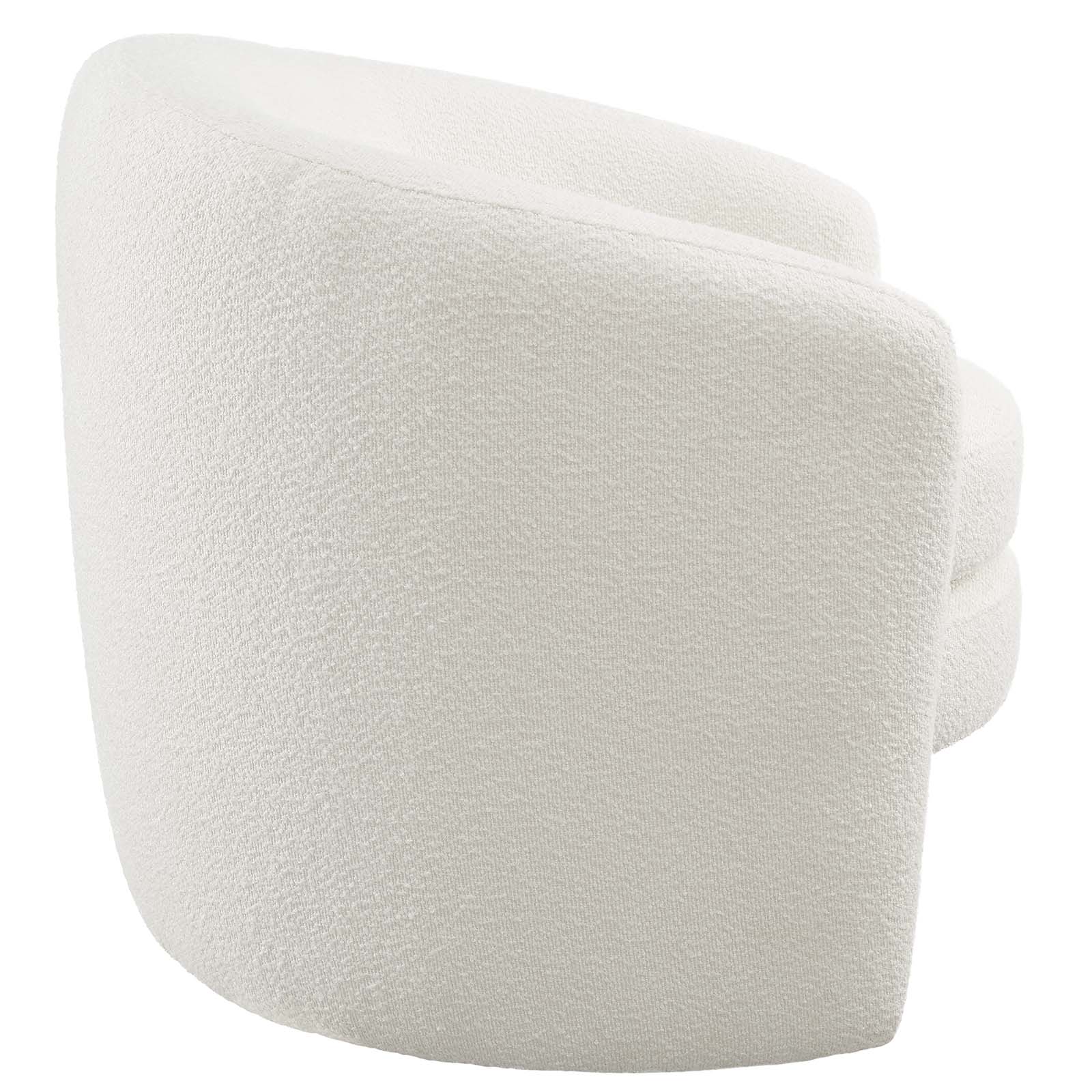 Affinity Upholstered Boucle Fabric Curved Back Armchair By Modway - EEI-6666 - Image 2