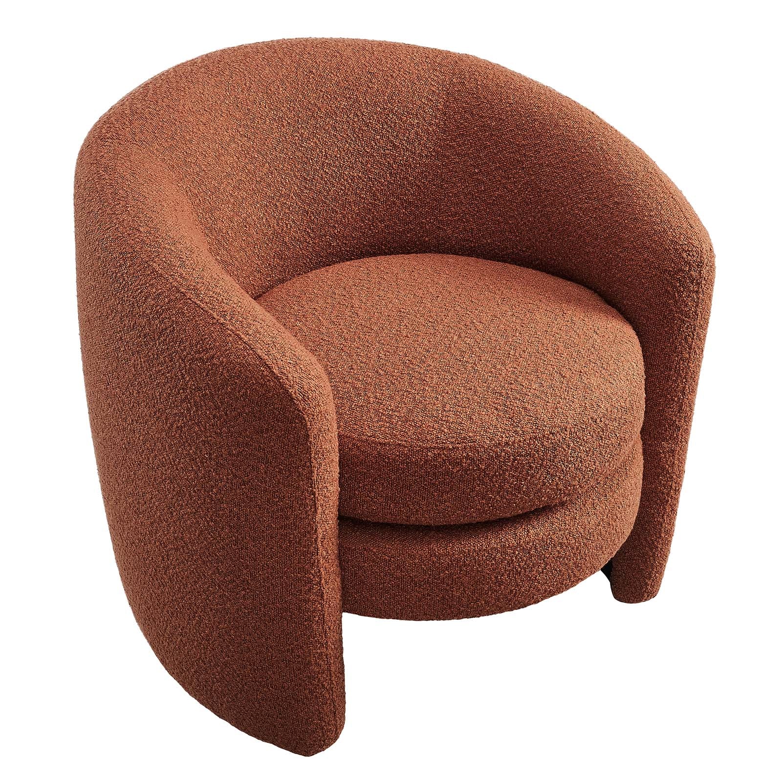 Affinity Upholstered Boucle Fabric Curved Back Armchair By Modway - EEI-6666 - Image 20